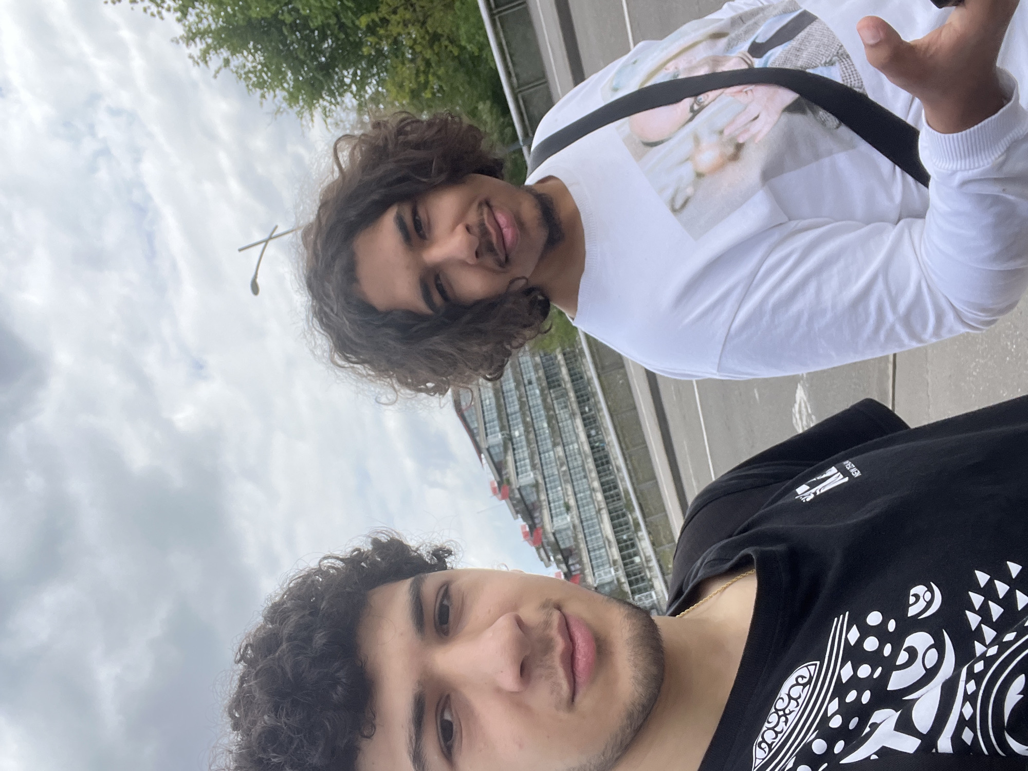 Two friends take selfie in Strasbourg
