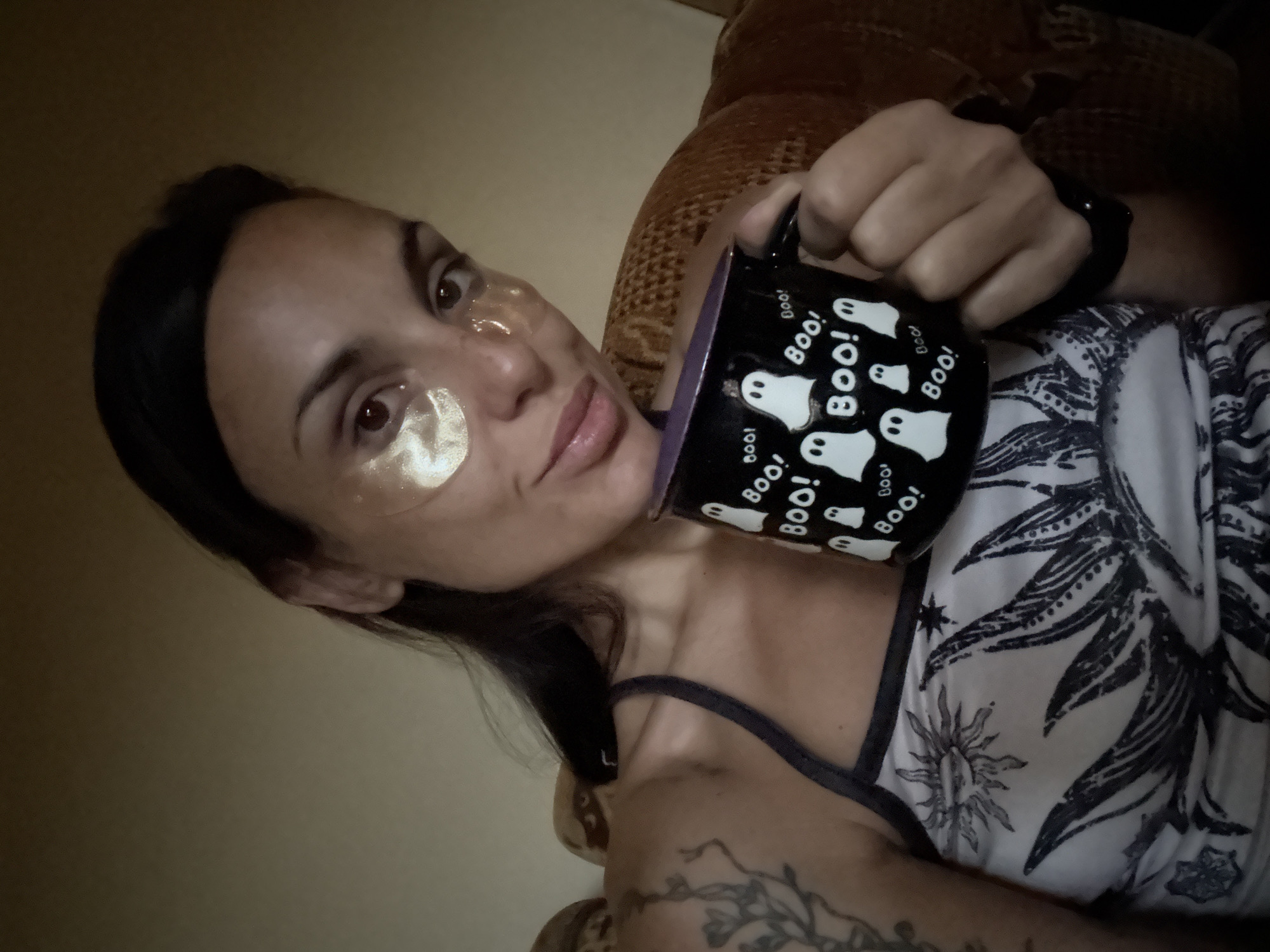 Late-night skincare routine at home in Pleven