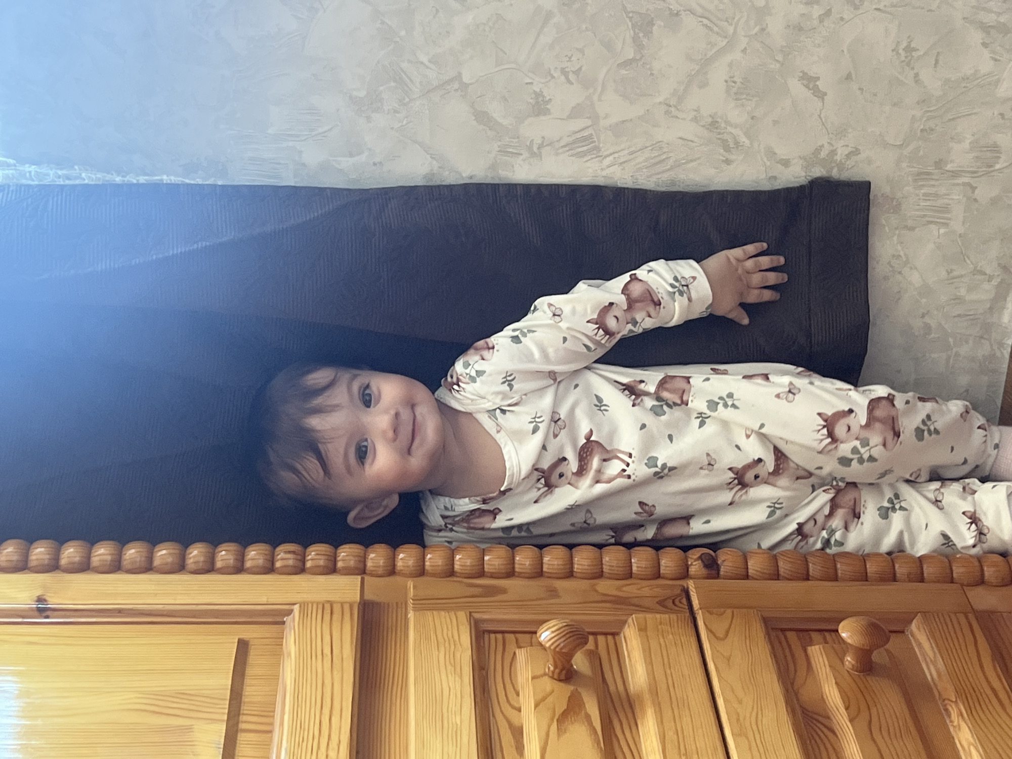 Child photographed playing indoors in Elena, Bulgaria
