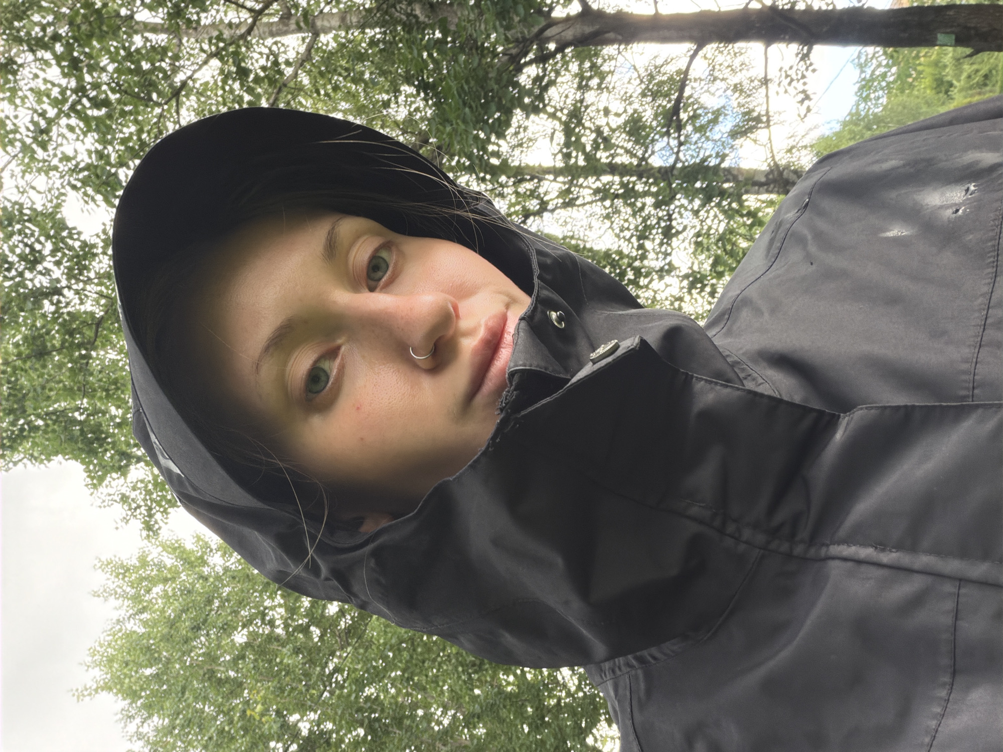 Dog walk and selfies in a Saint Petersburg park