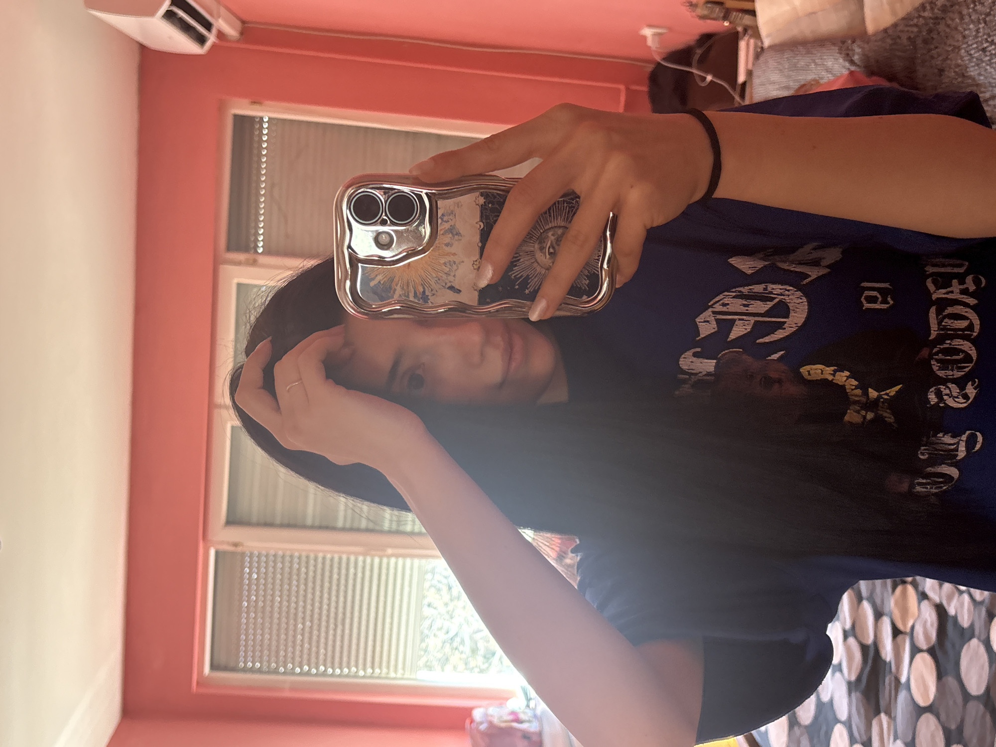 Woman Takes Selfie in Sofia Using Sun-Moon Phone Case