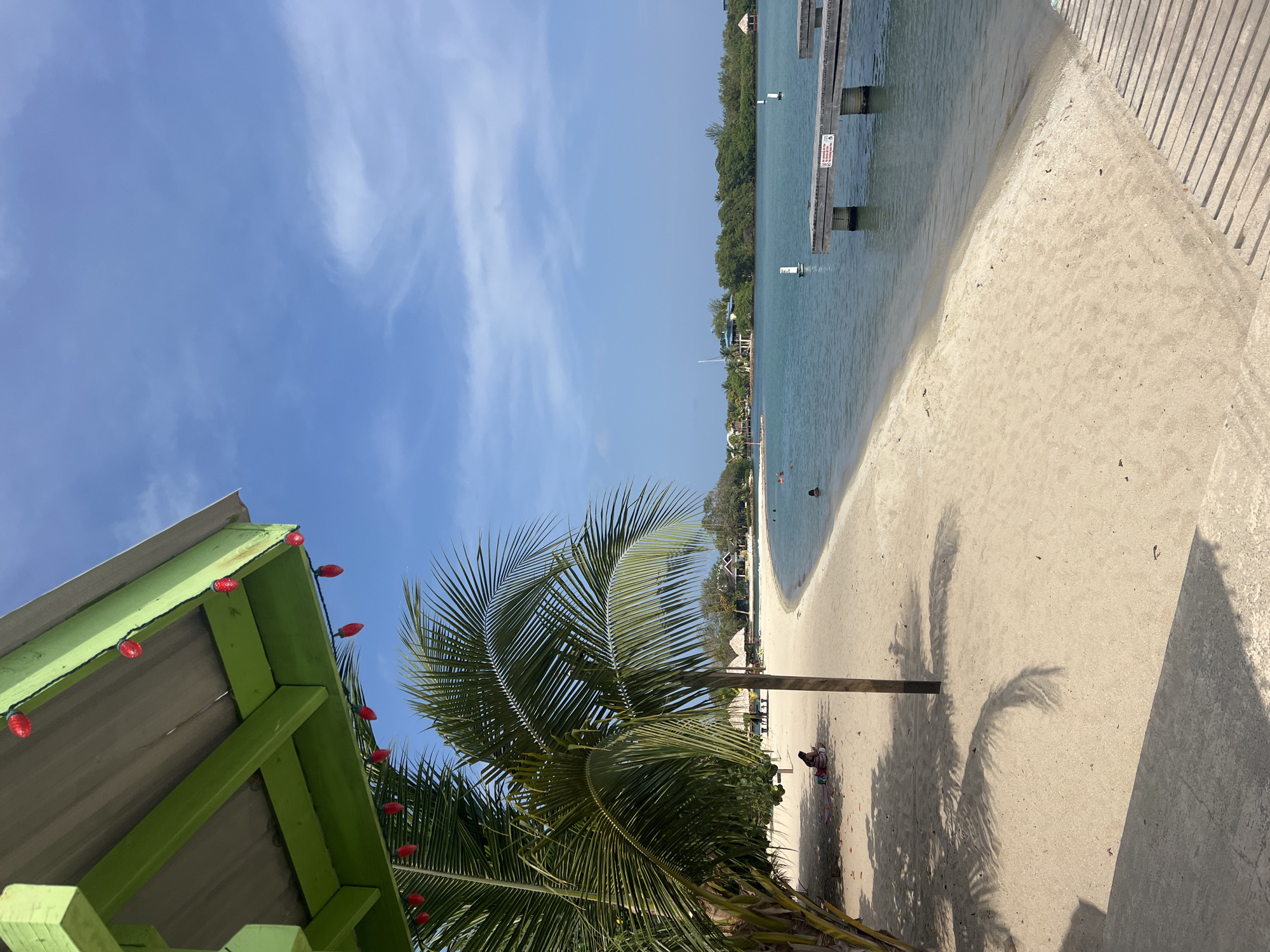 Peaceful beach scenes documented in Placencia, Belize resort town