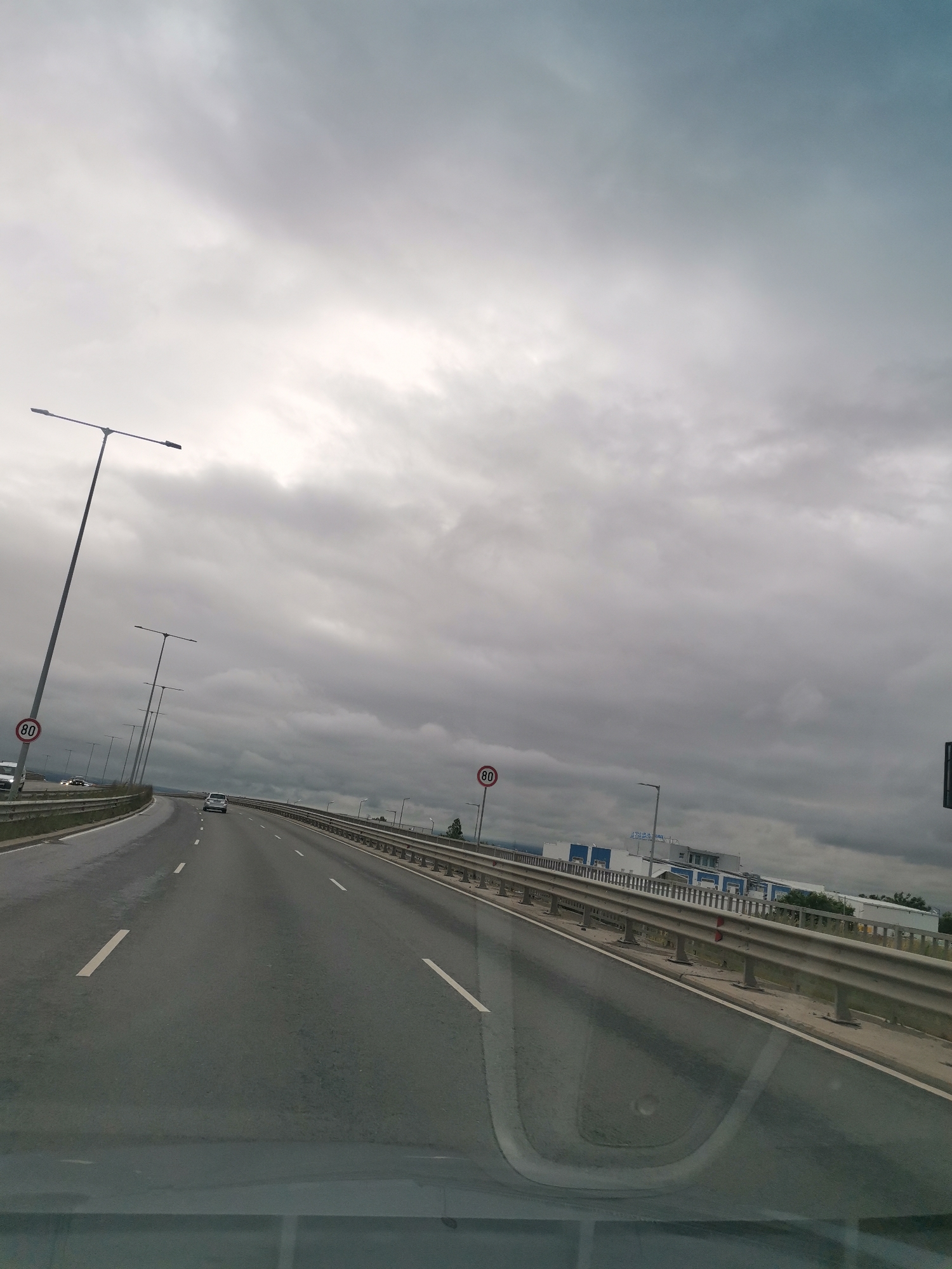 Overcast morning captured on Bulgarian highway near Lozen