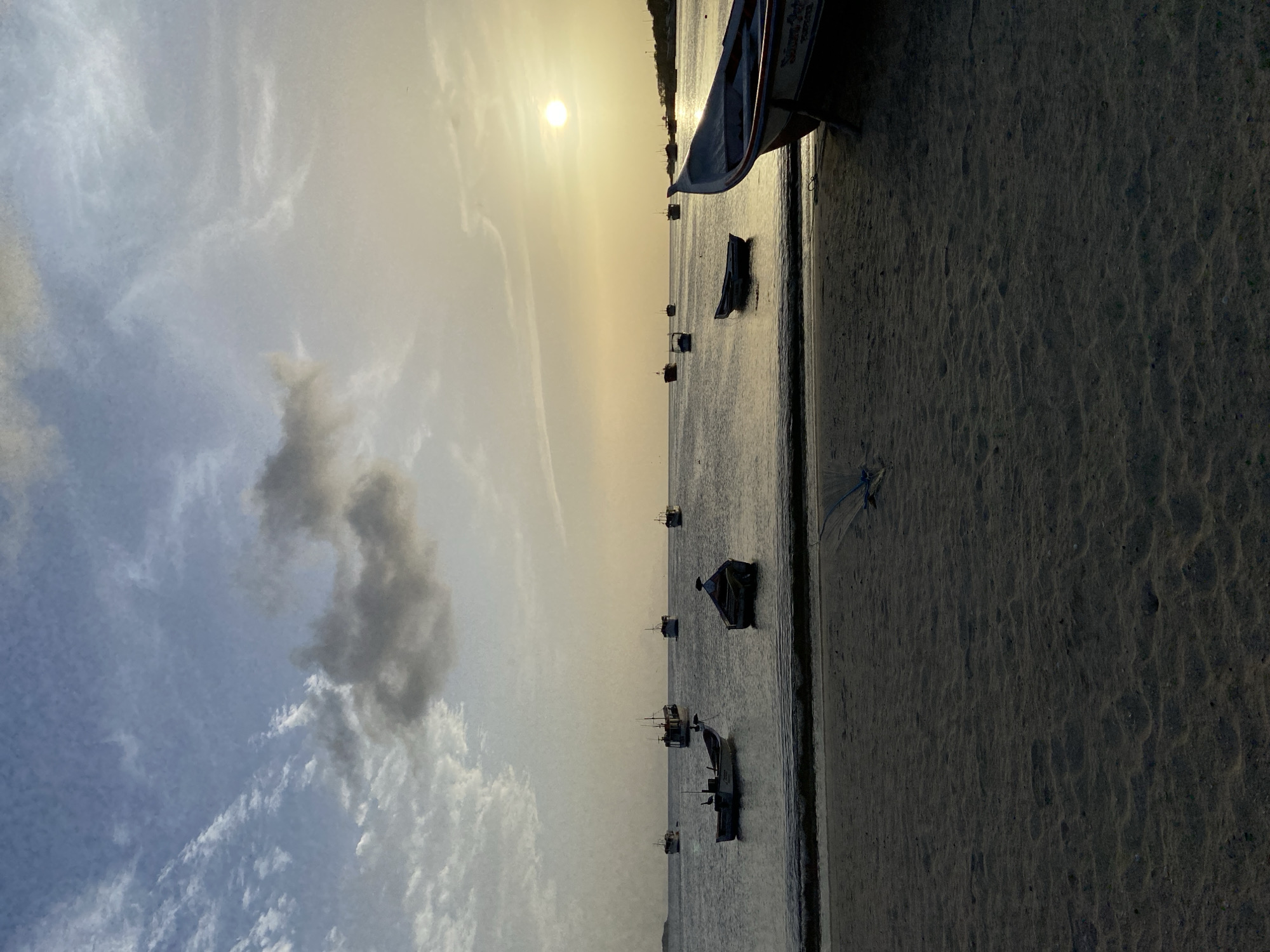 Sunset hour at Juan Griego's fishing harbor, Venezuela