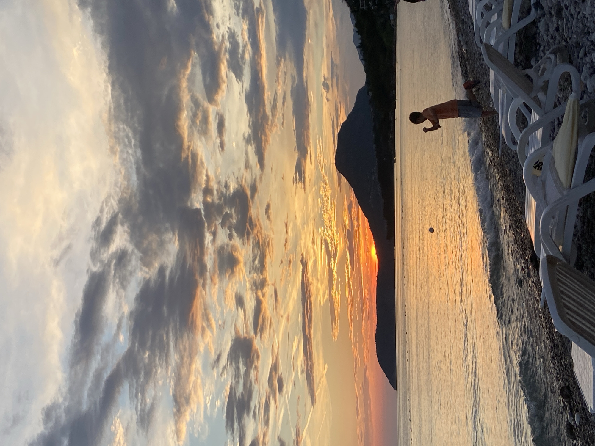 Afternoon to sunset on the Adriatic coast in Bar, Montenegro