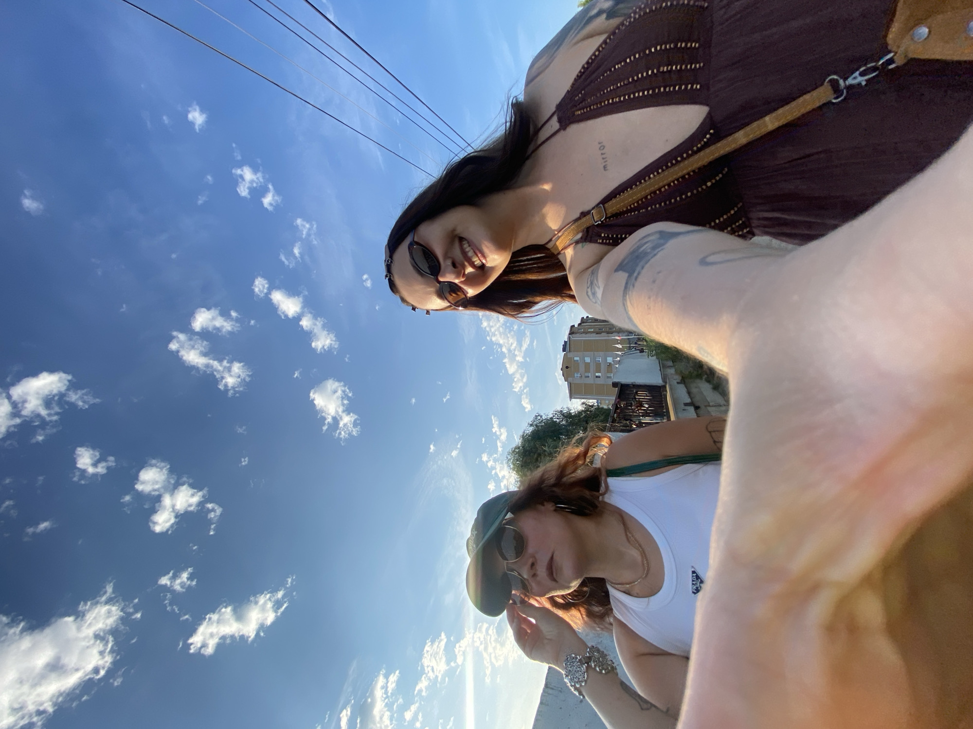Casual summer afternoon on the sidewalks of Votkinsk