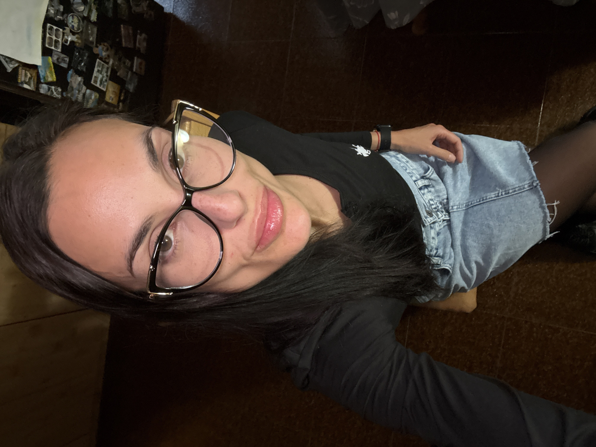 Woman photographed in selfie in Pleven, Bulgaria early morning