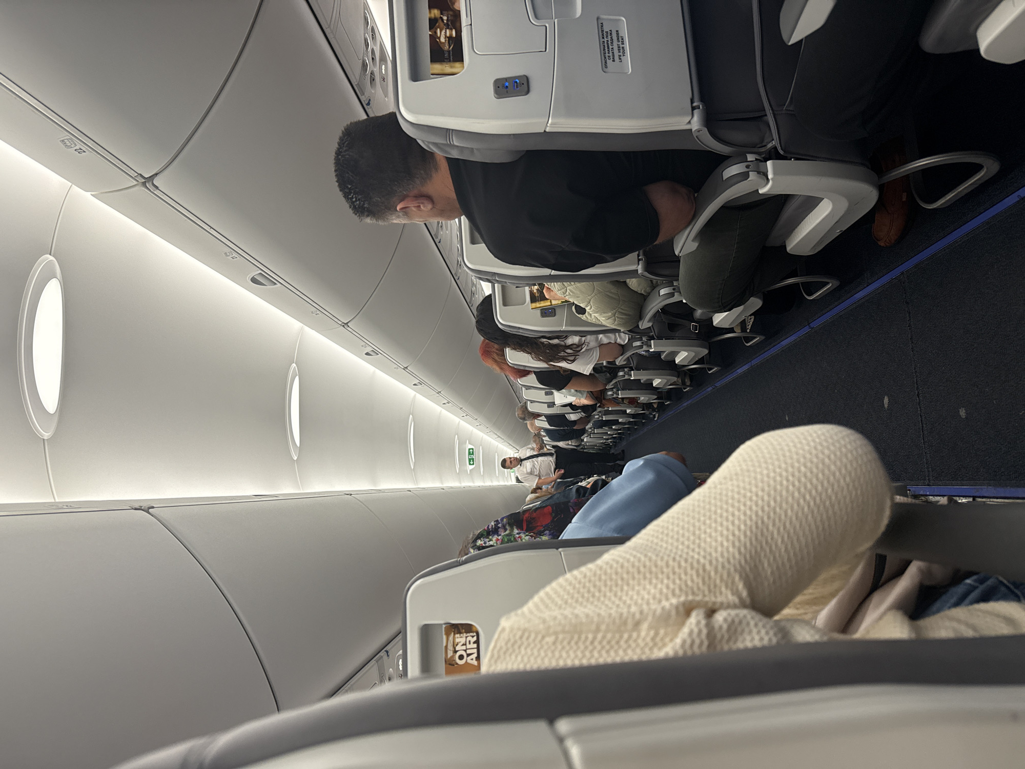 Passenger documents flight moments at Sofia airport
