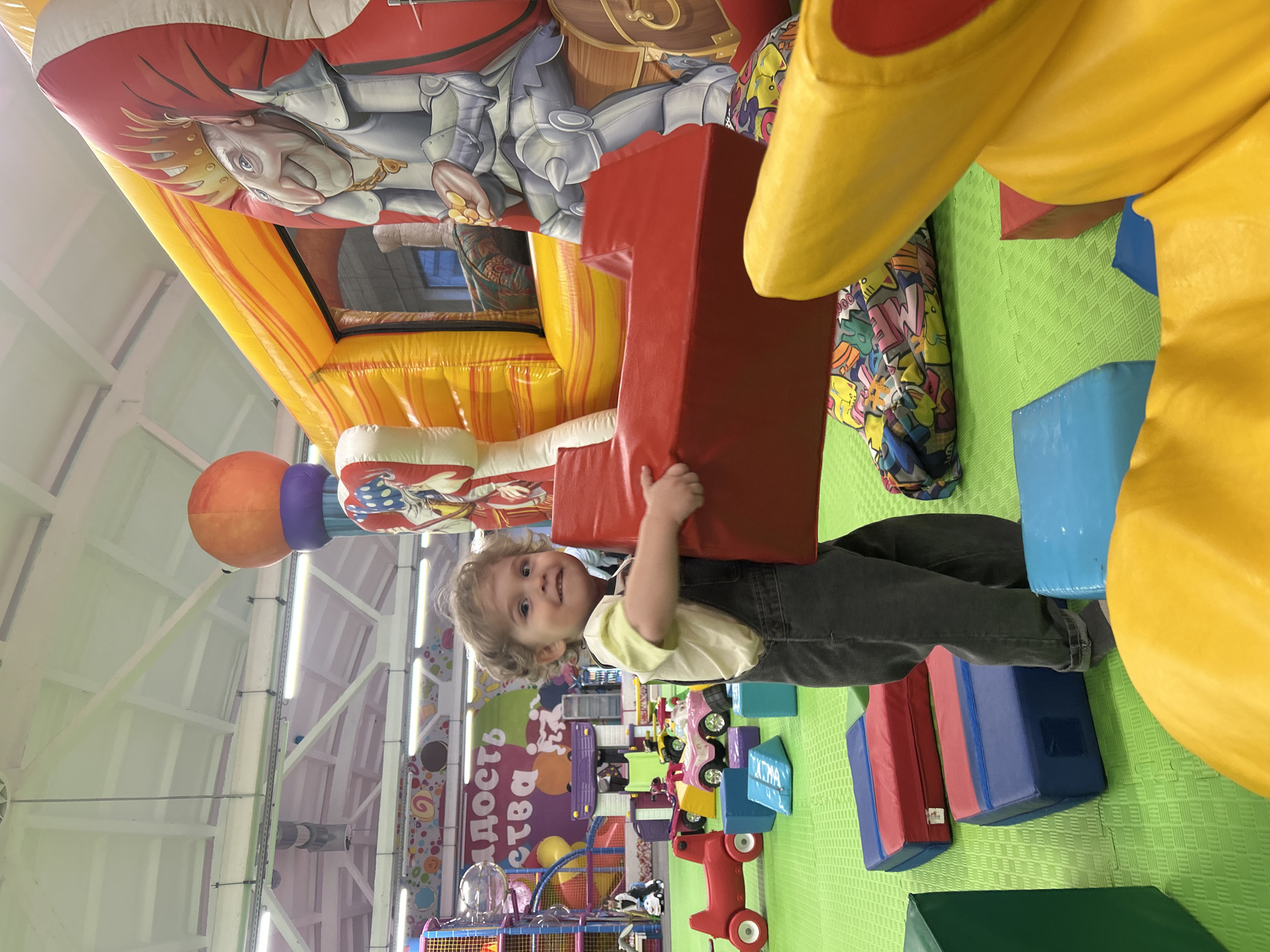 Children enjoy afternoon playtime at indoor playground in Klin