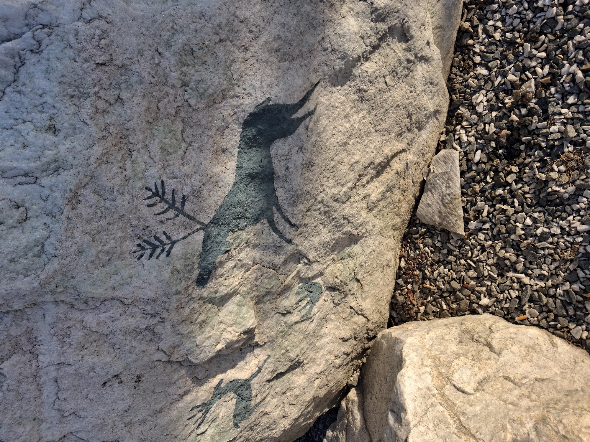 Ancient rock art featuring hunting scenes documented in Kultuk