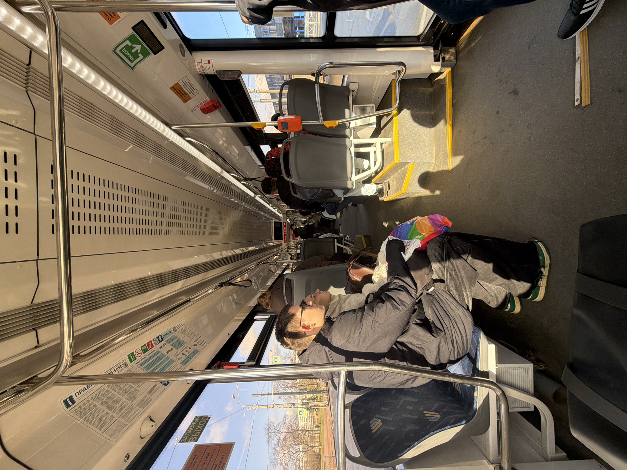 Morning commute documented on Saint Petersburg public transport