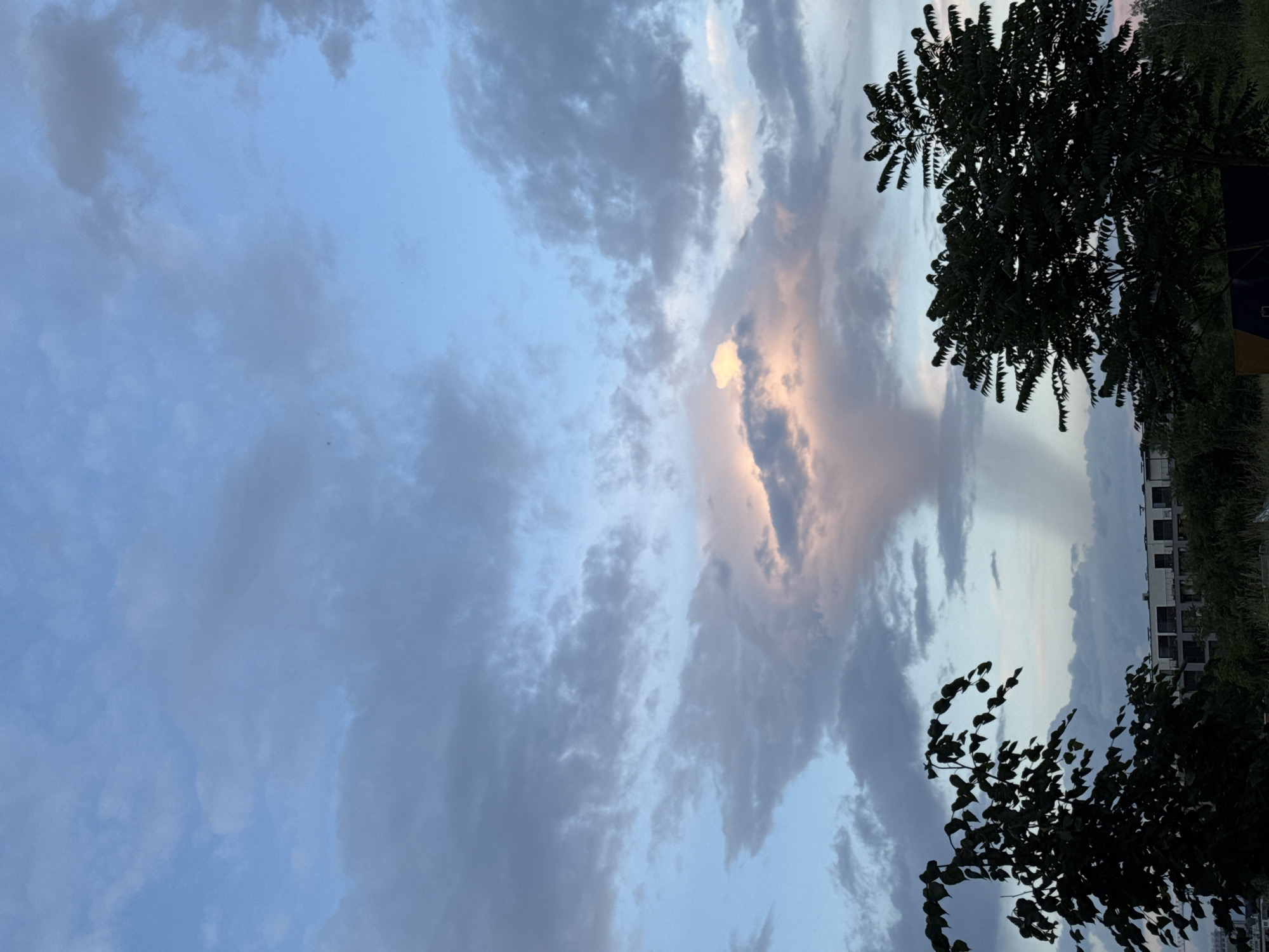 Evening clouds observed over Sofia, Bulgaria