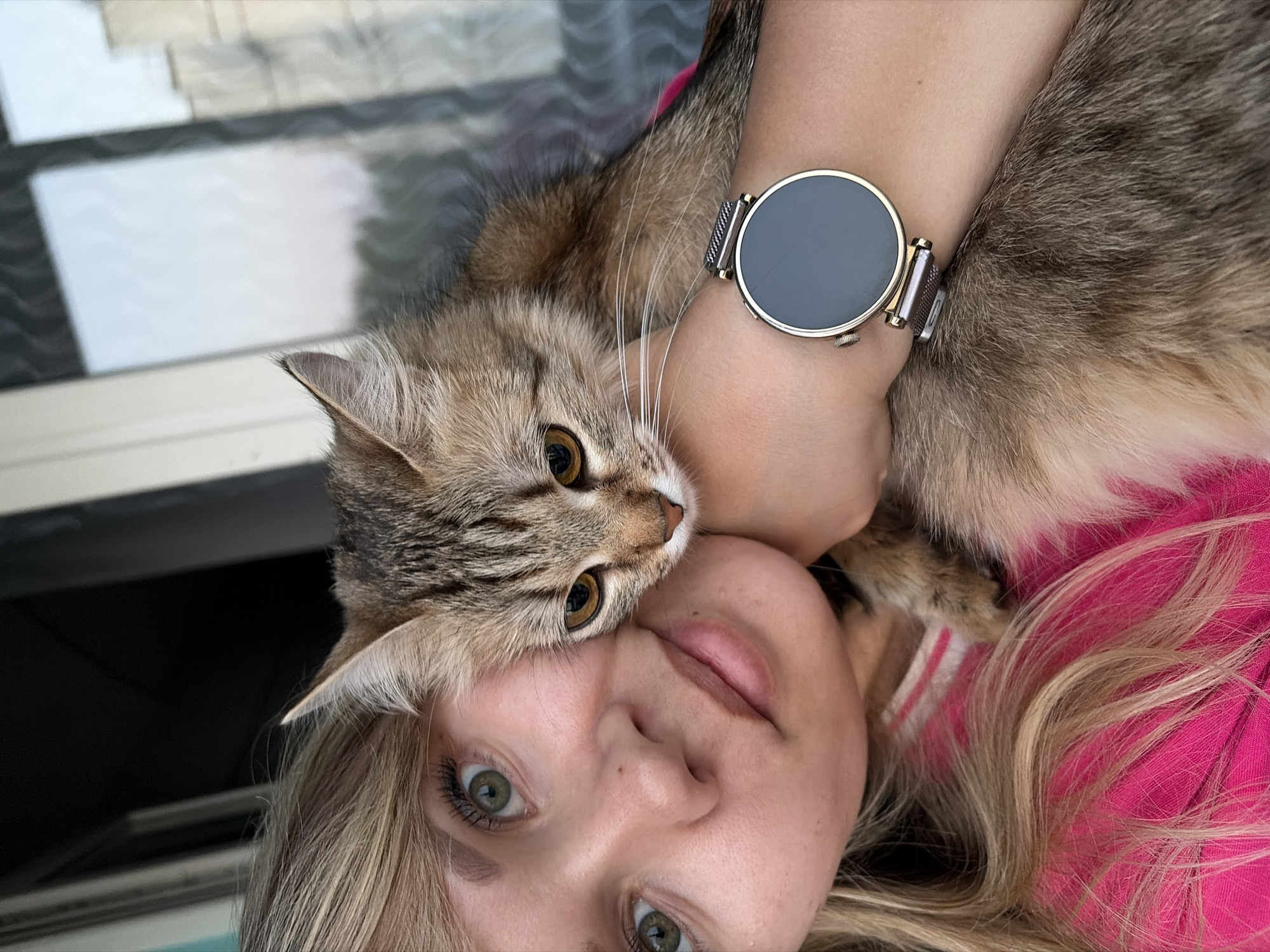 Woman documents afternoon with pets, child in Chaikovsky, Russia