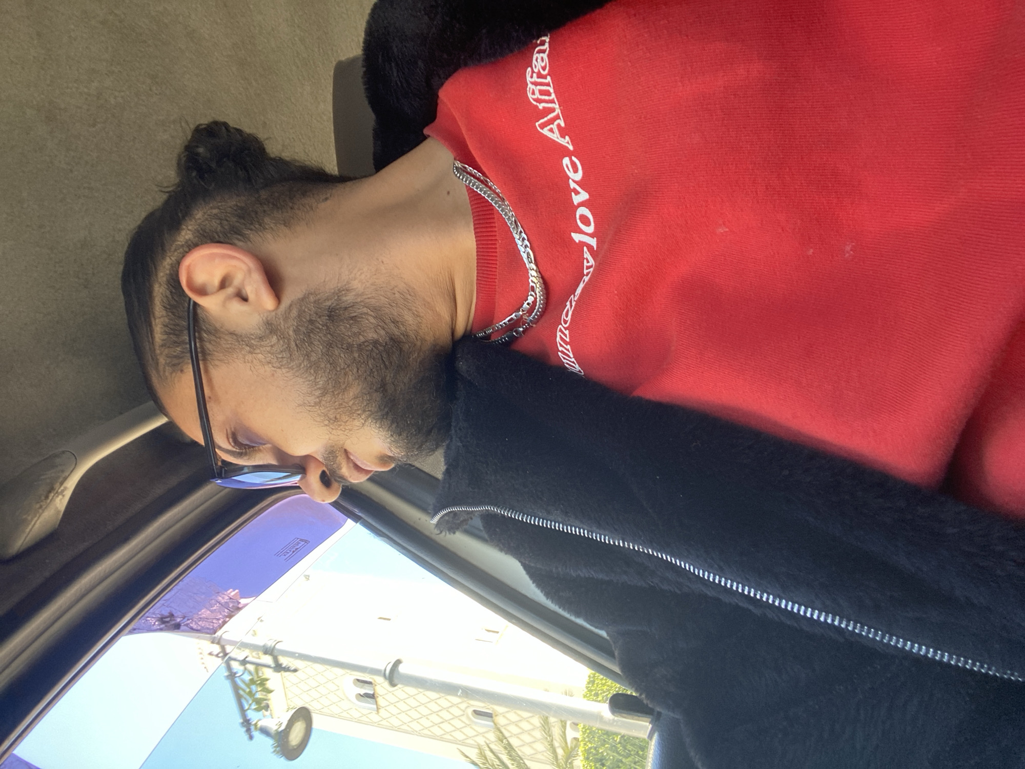 Man observed in vehicle looking out window in Meknes