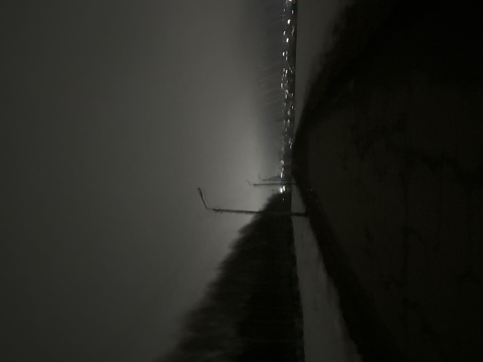 Nighttime street scene documented in Foki, Russia