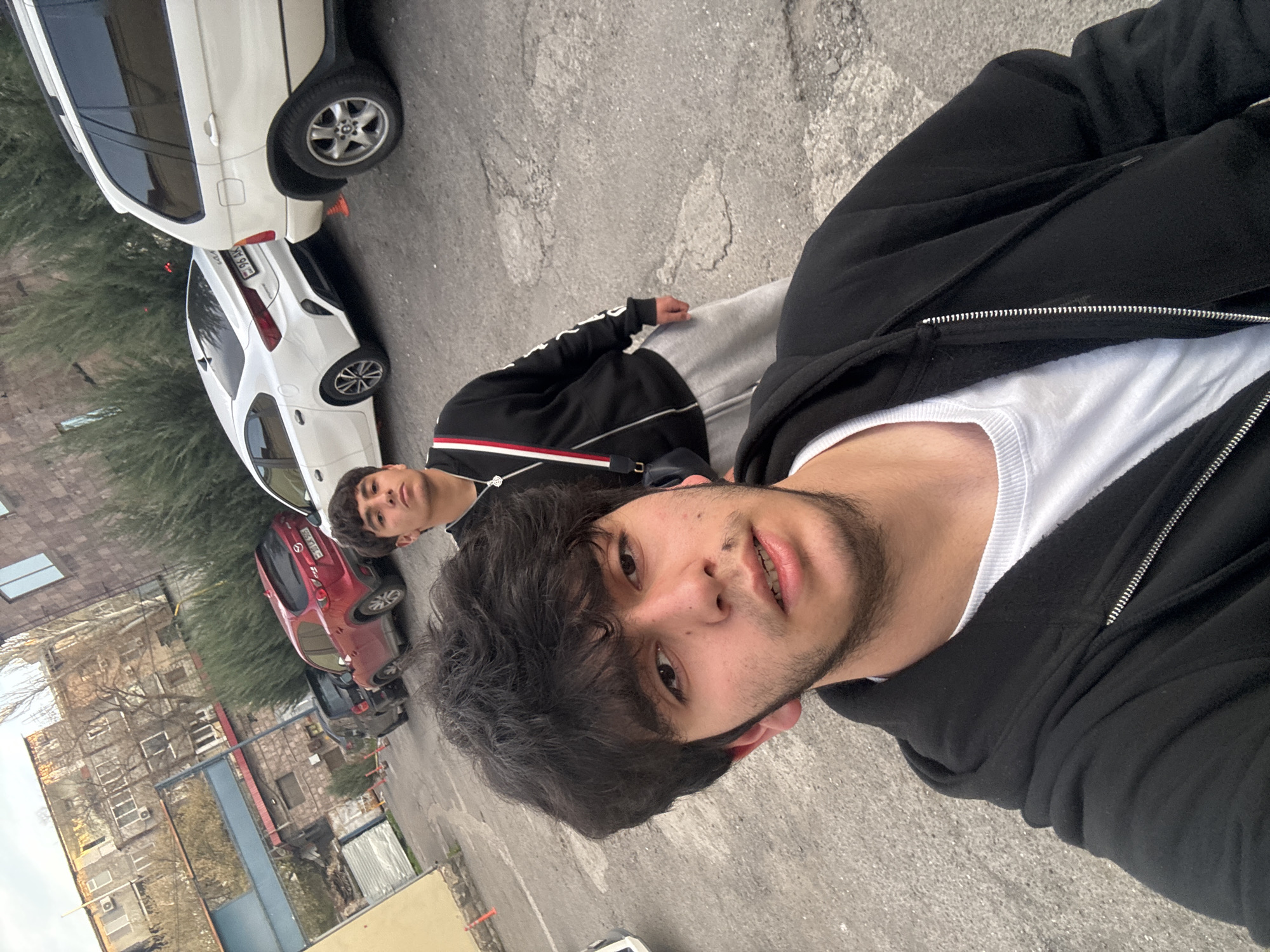 Two young men spotted on Yerevan street