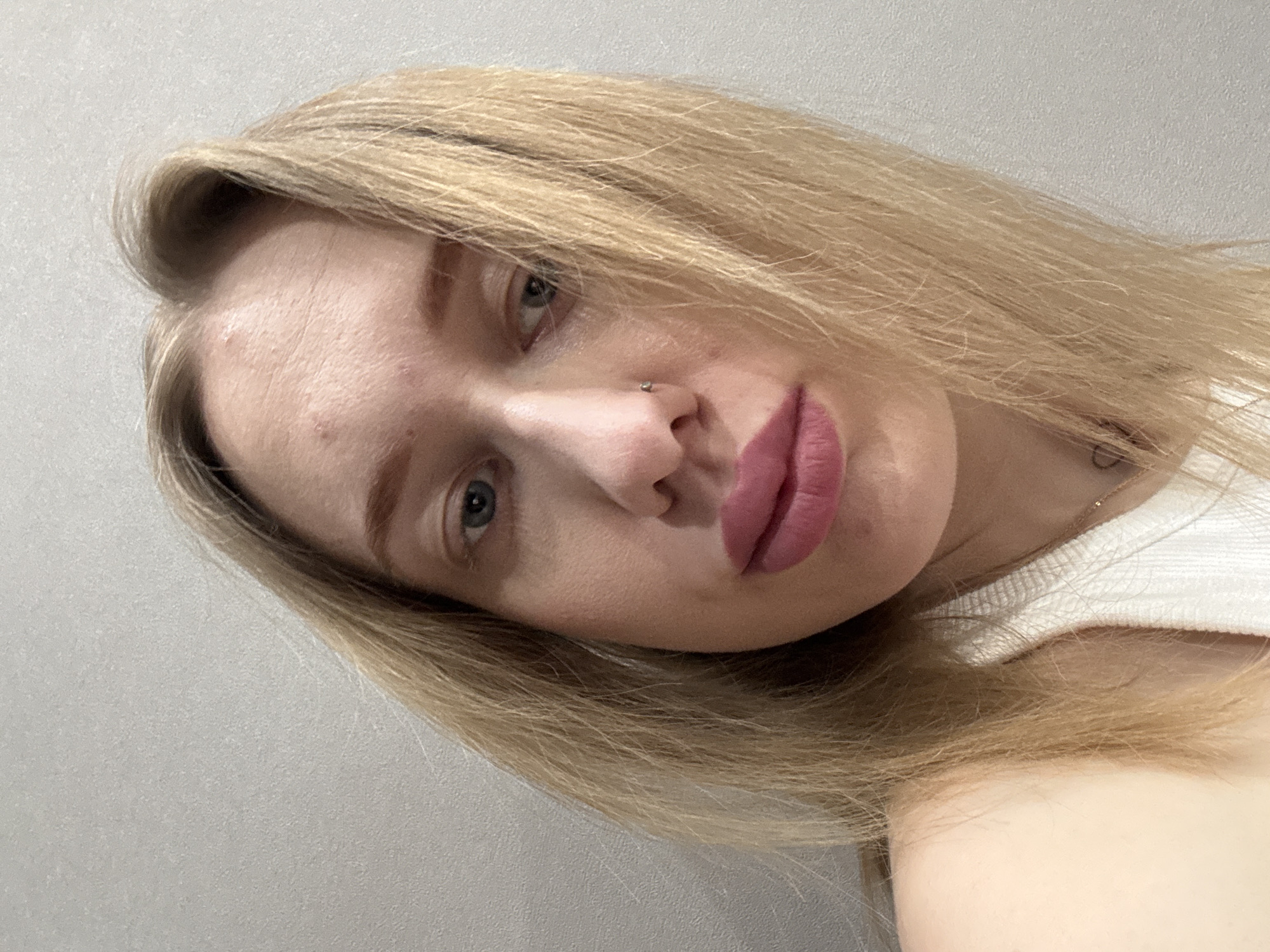 Woman takes multiple selfies in Russian town