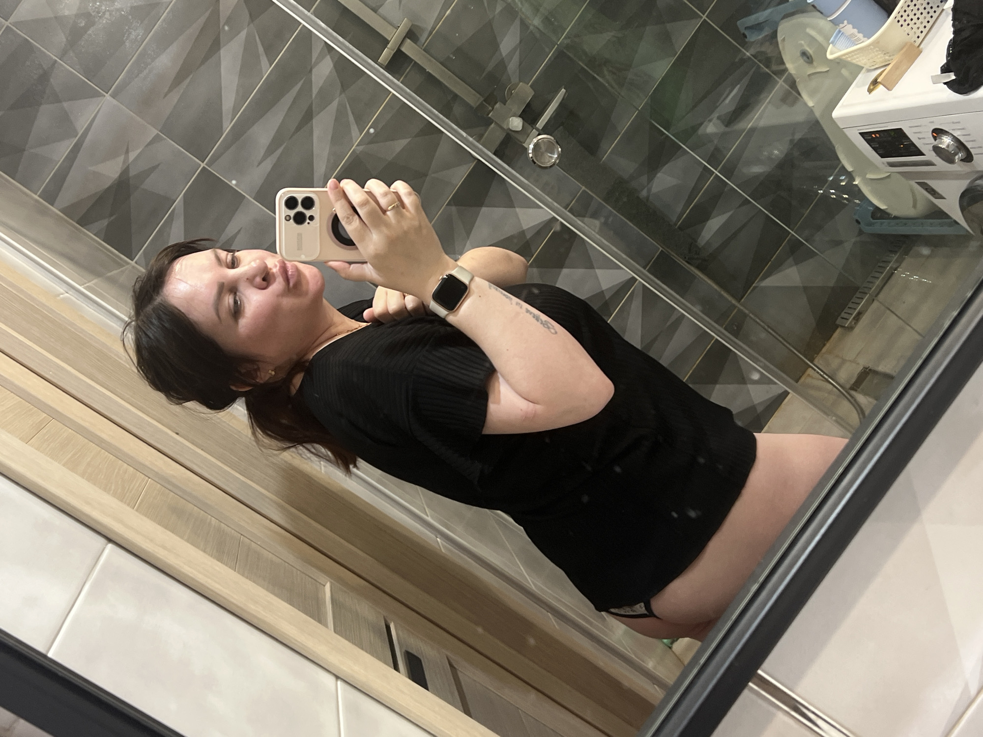Woman photographed in casual moments around Noviy, Russia