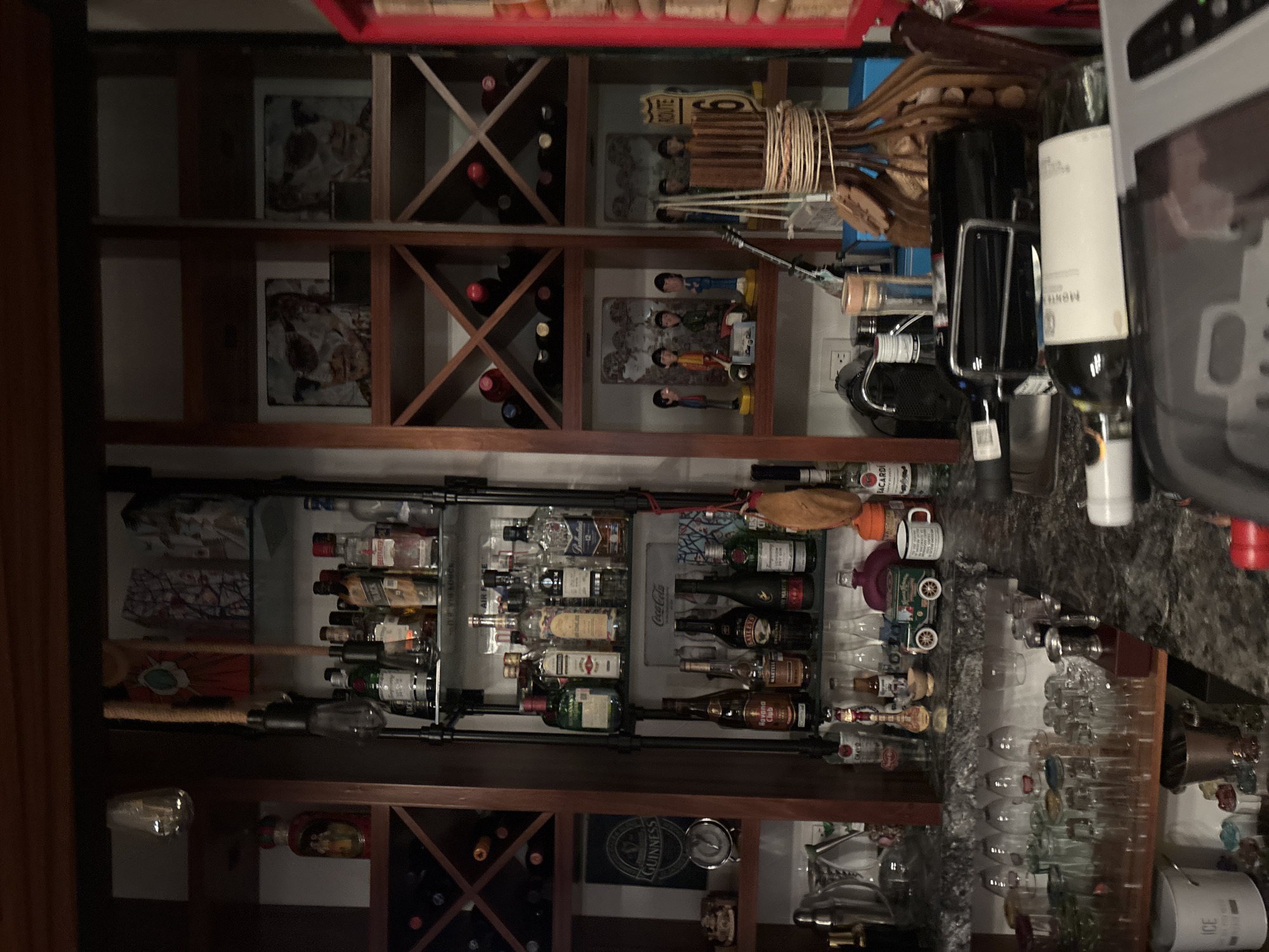 Home bar documented in Mexico City residence