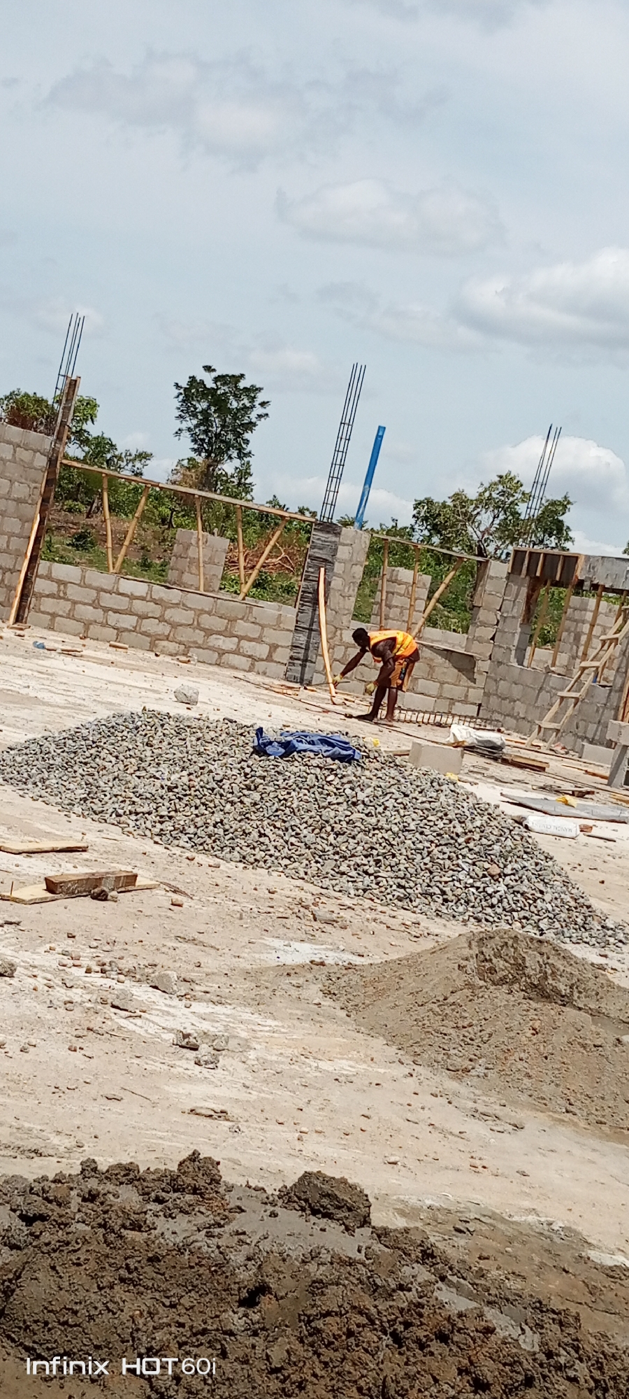 Construction work continues at building site in Zango-ndaji, Nigeria