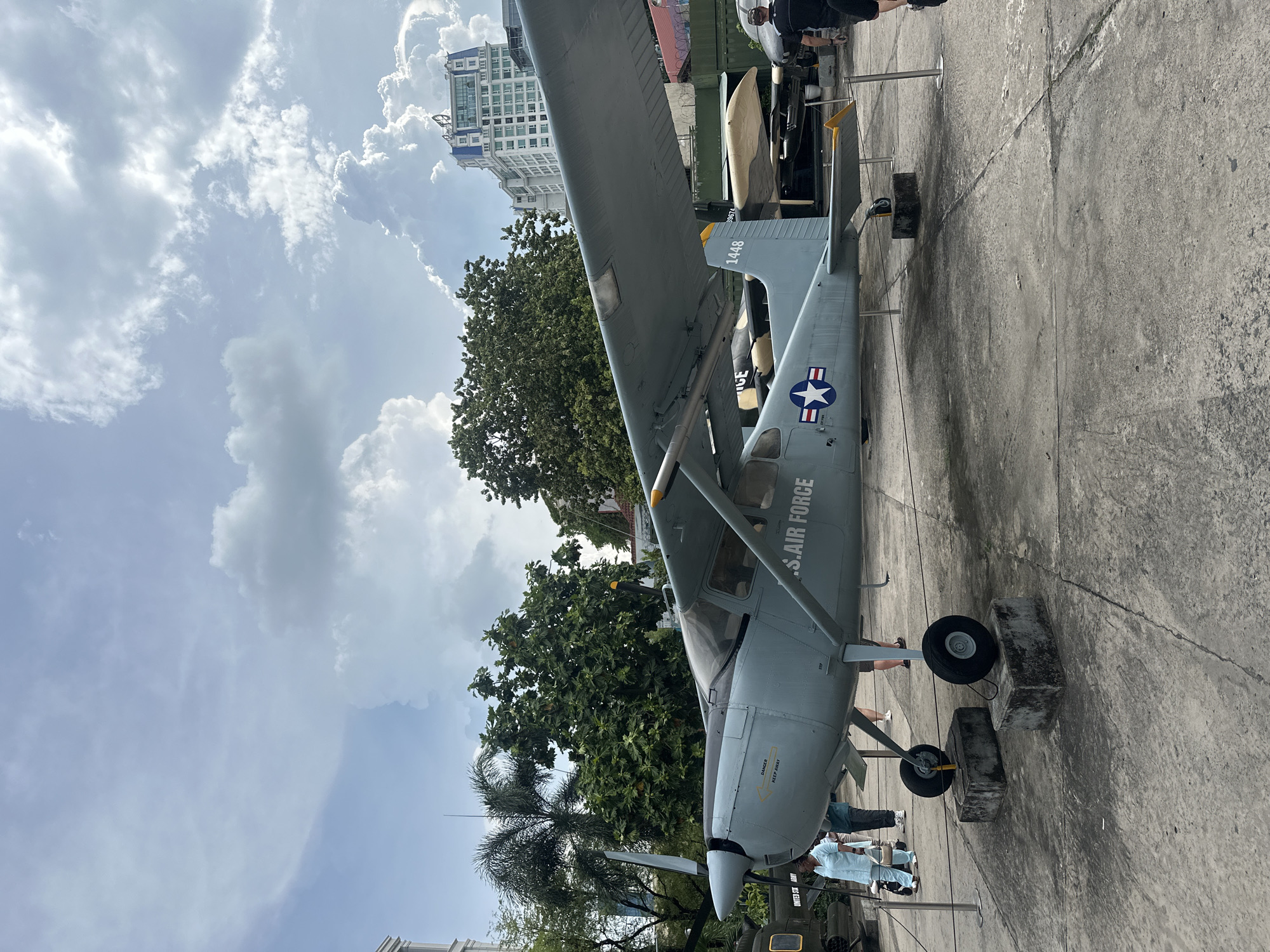 Visitor tours U.S. military exhibits at Vietnam war museum