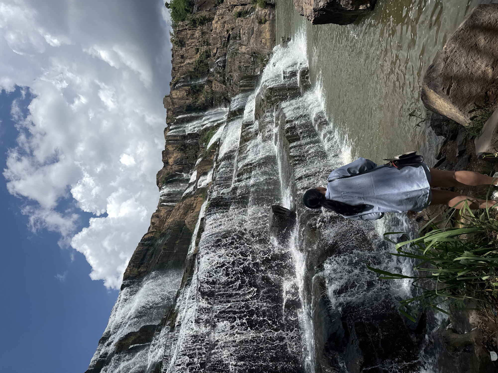 Pongour Waterfall's tiered cascade in Tân Phú, Vietnam