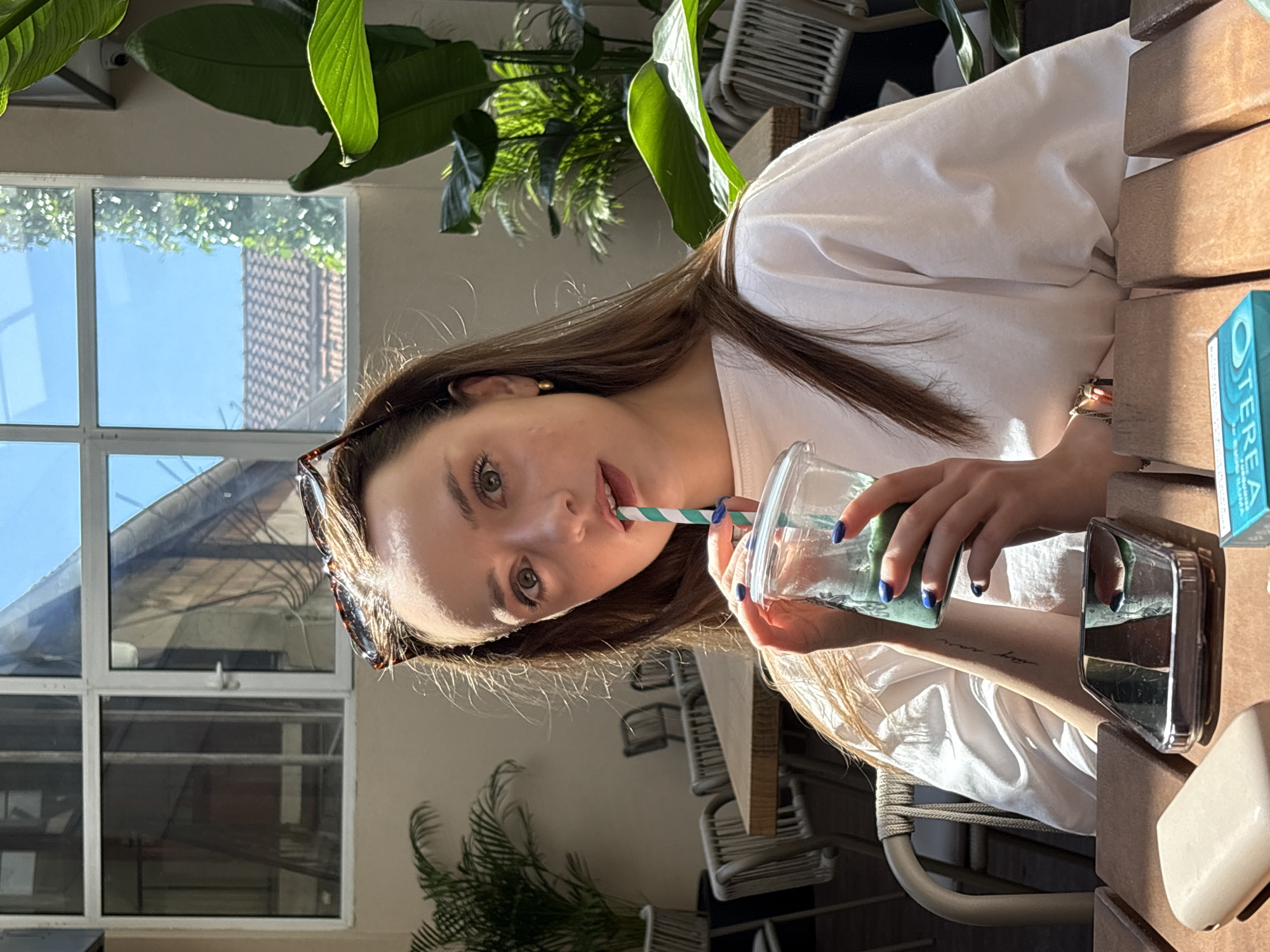 Morning iced drinks at a Kragujevac cafe, June 2026