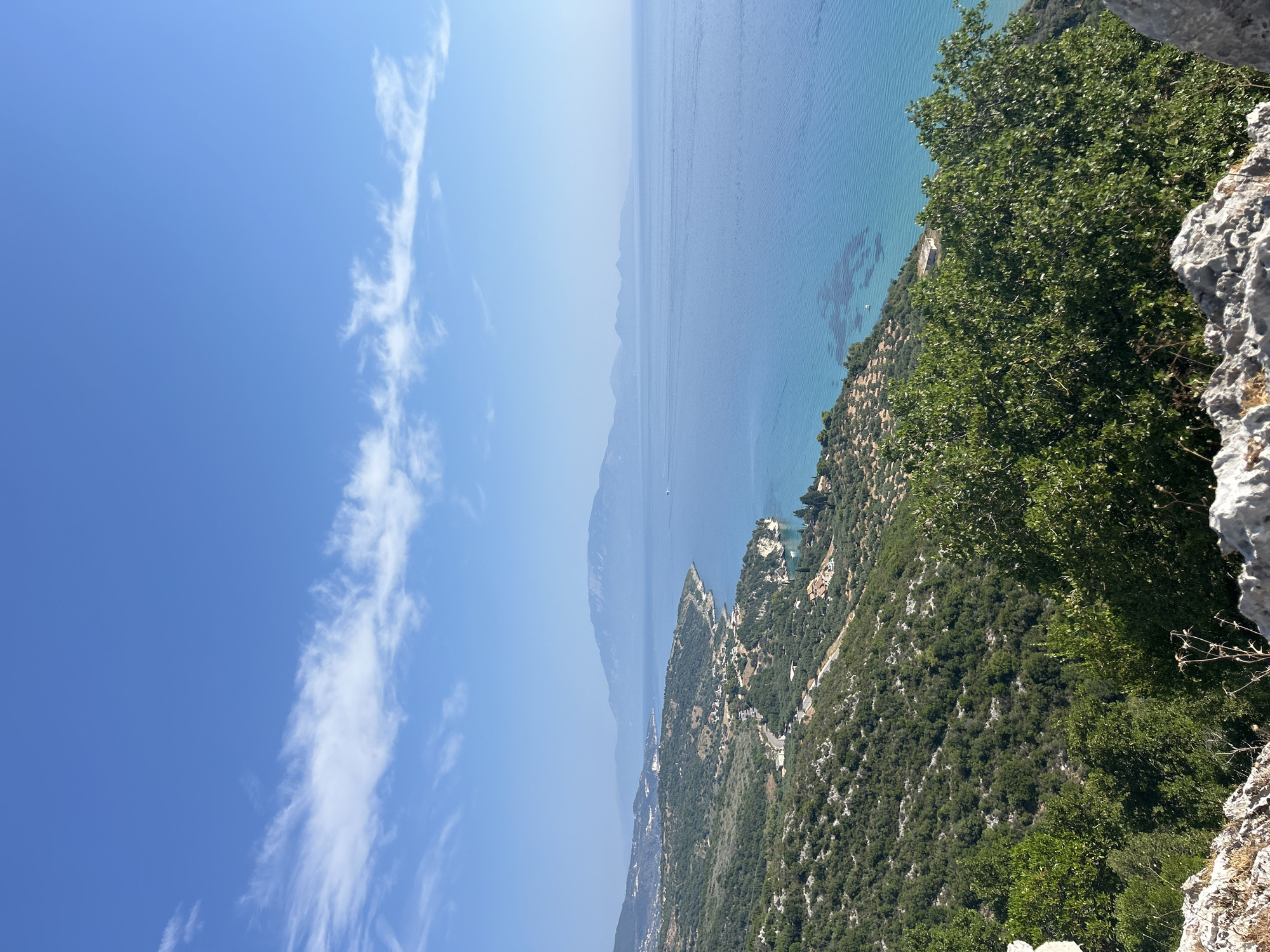 Rocky Greek coastline selfie stop, Elaties, June 2026