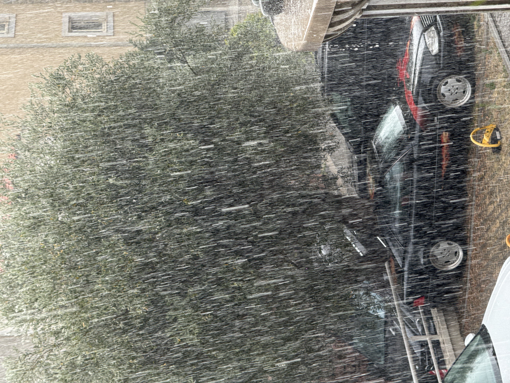 Heavy rain and hail rolls through Trap, Montenegro