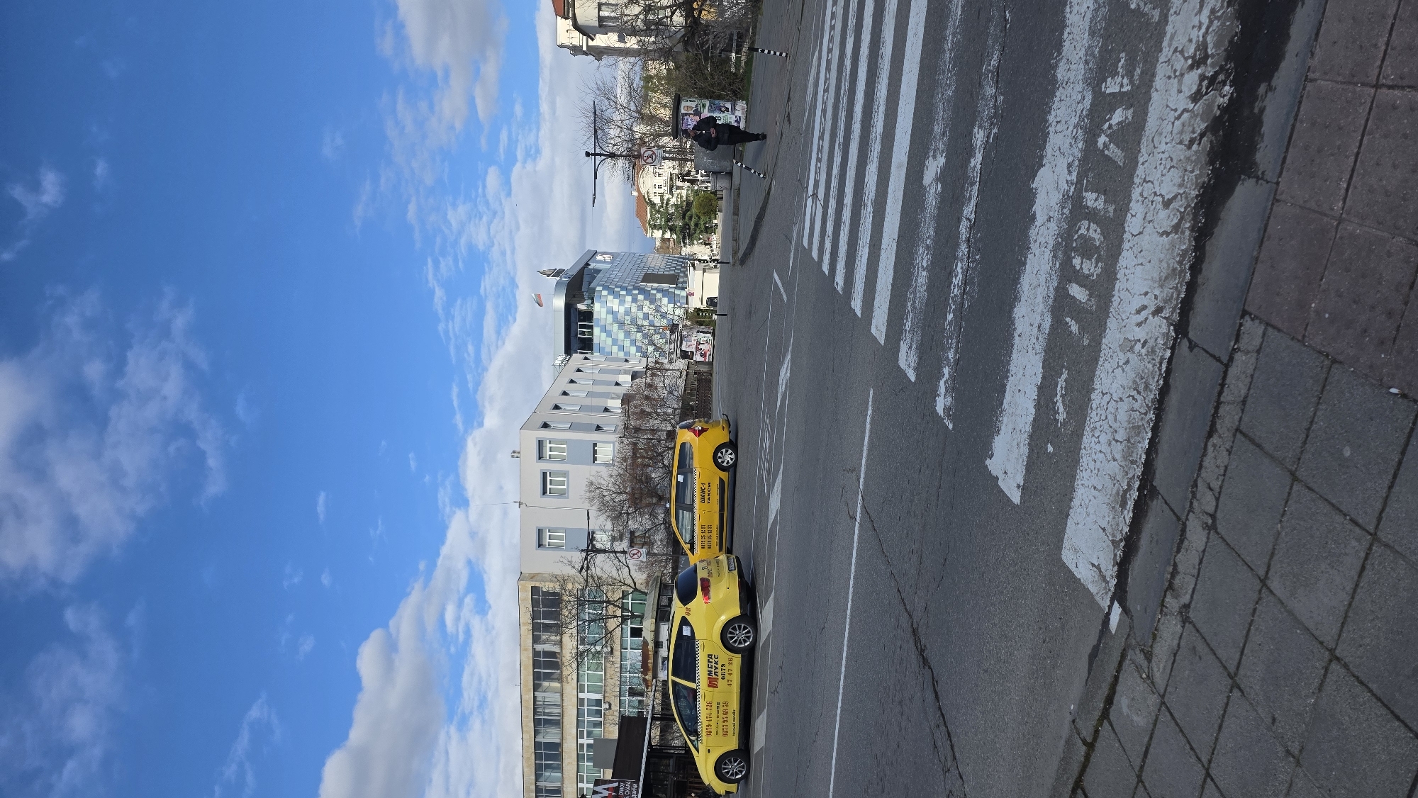 Morning street scenes captured across Blagoevgrad, Bulgaria