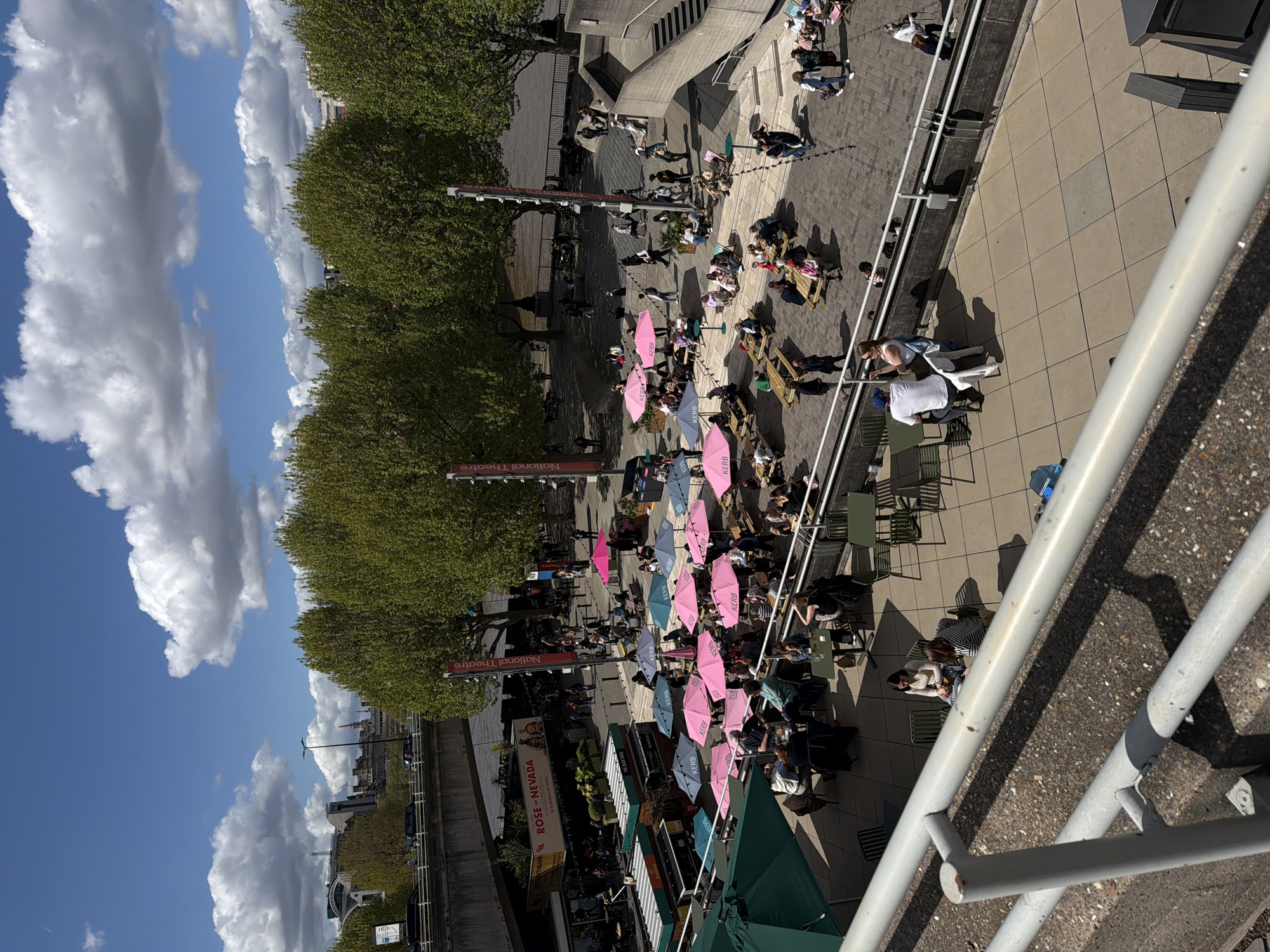 Pleasant afternoon scenes documented across London's South Bank district