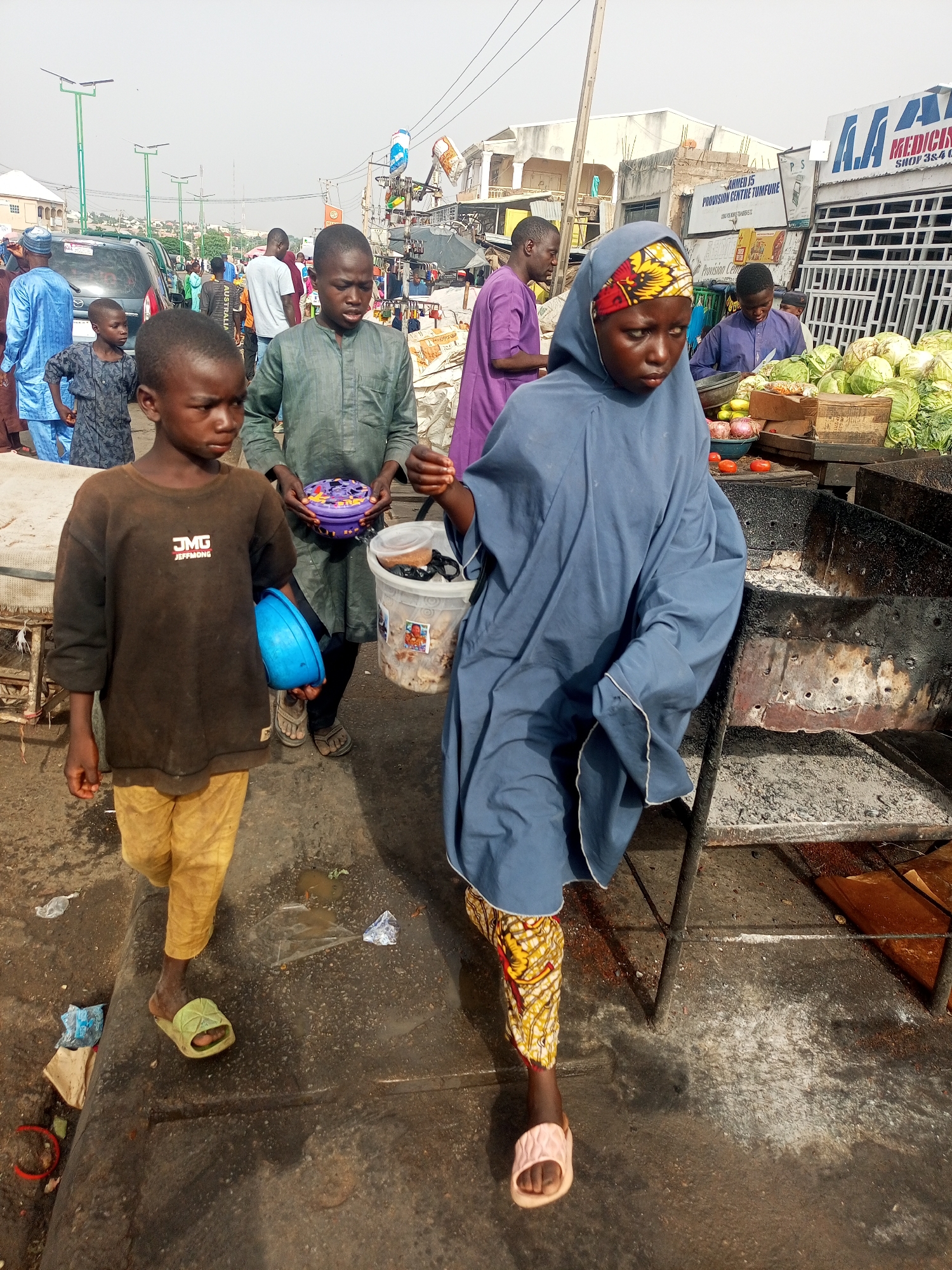 Morning street life documented in Tempure, Nigeria