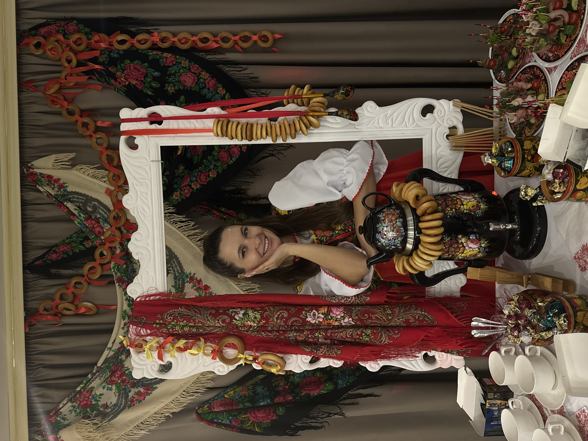 Traditional Russian cultural celebration documented with costumed participants