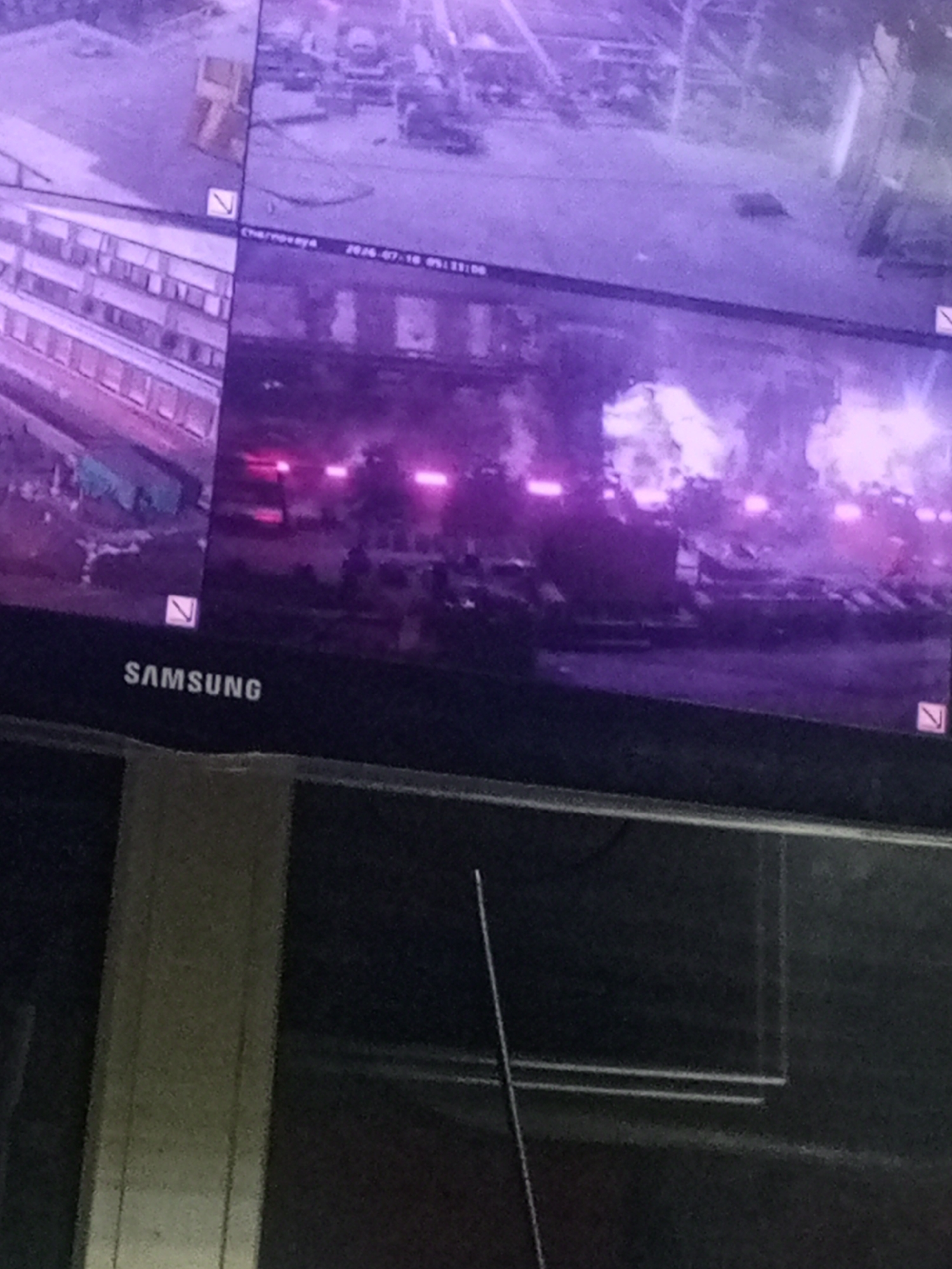 Selfies and surveillance stills from an industrial control room