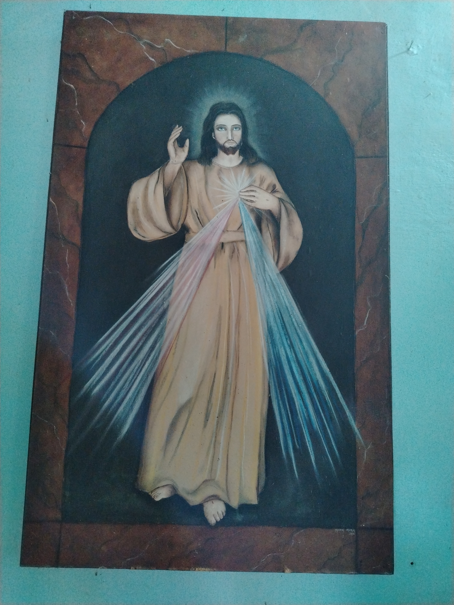 Religious artifacts and flowering trees documented in Los Leoncitos, Venezuela