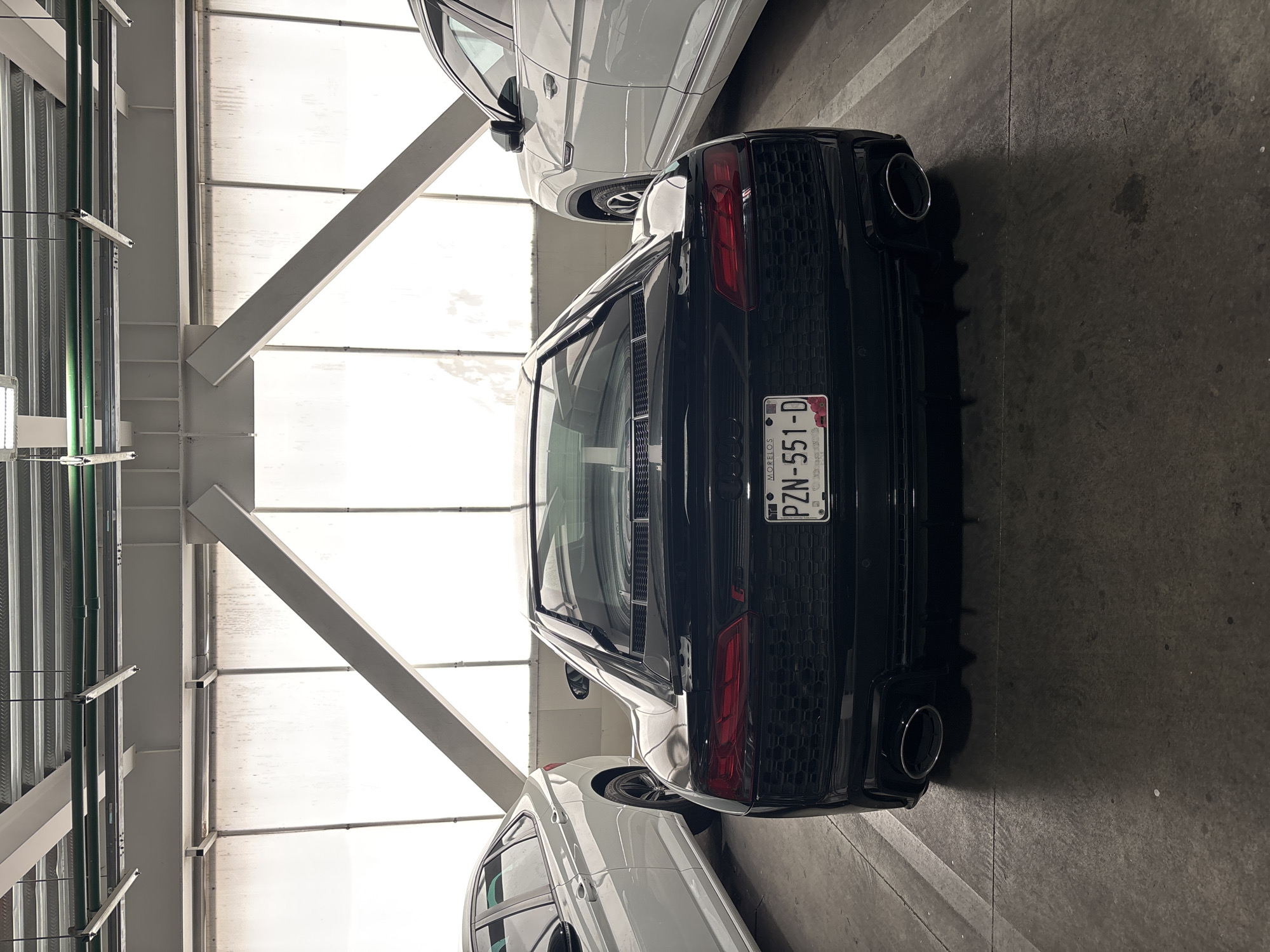 Audi R8 with out-of-state plates spotted in parking garage