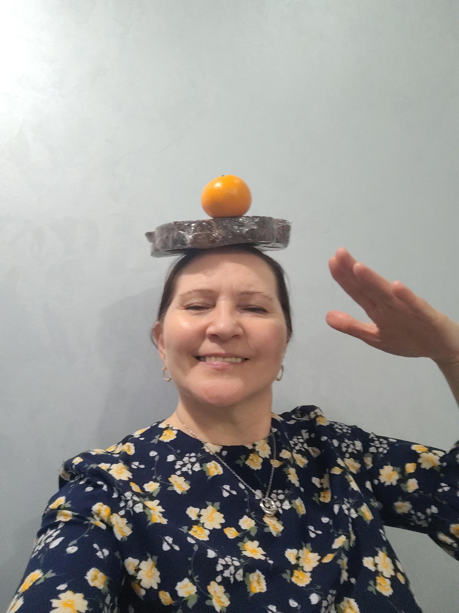 Woman photographed indoors in Sarapul, Russia