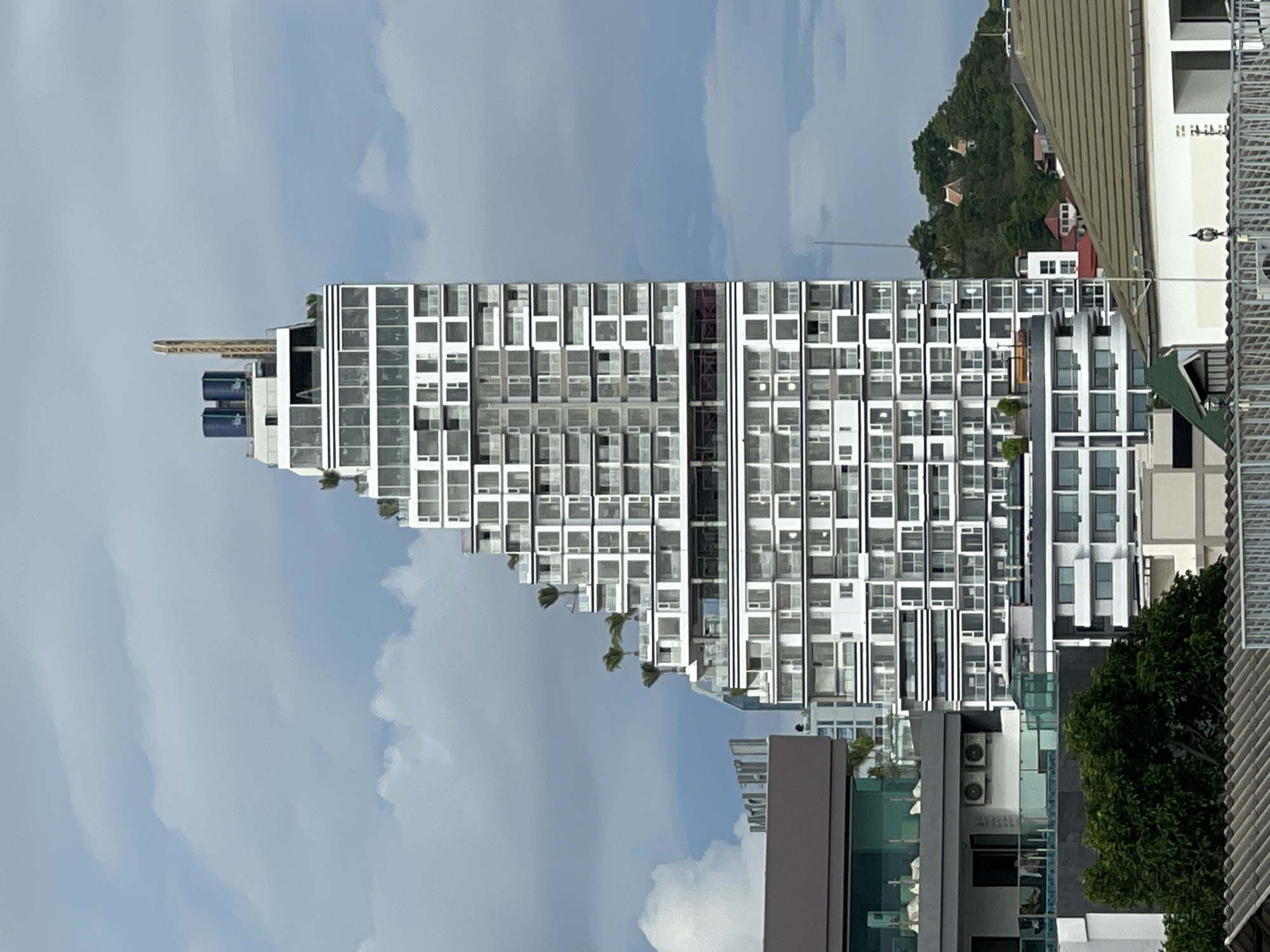 Pattaya streetside and residential building near the beach