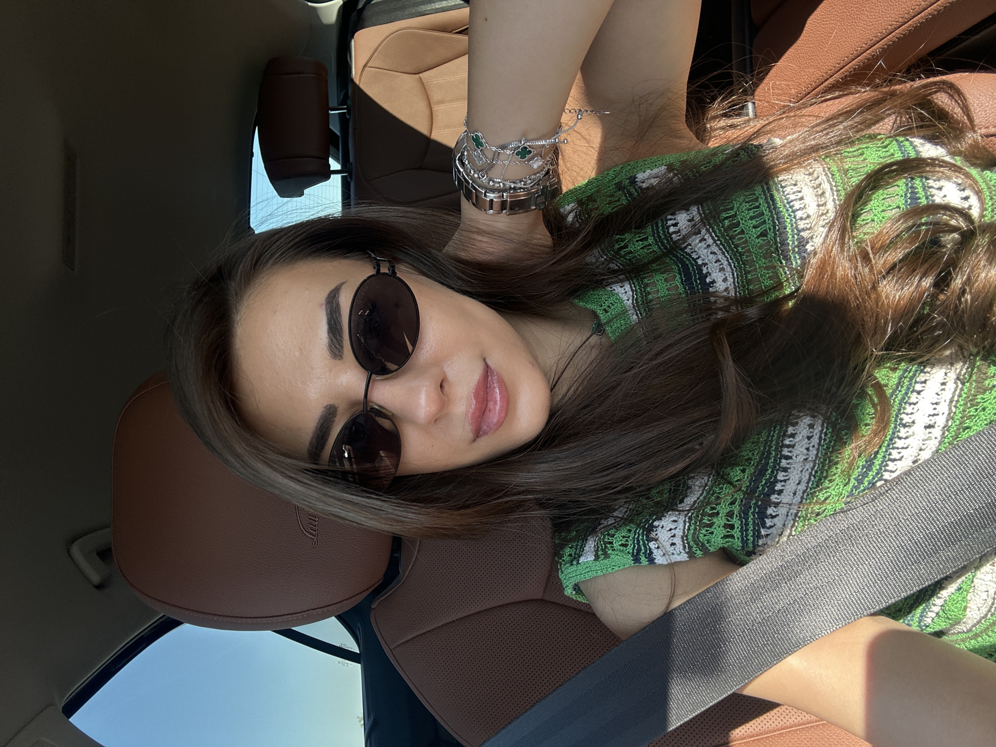 Driver's seat selfie moment in Saraia, Bulgaria