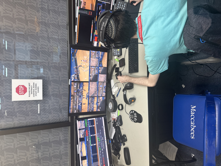 Control room activity recorded at Yeshiva University athletic center