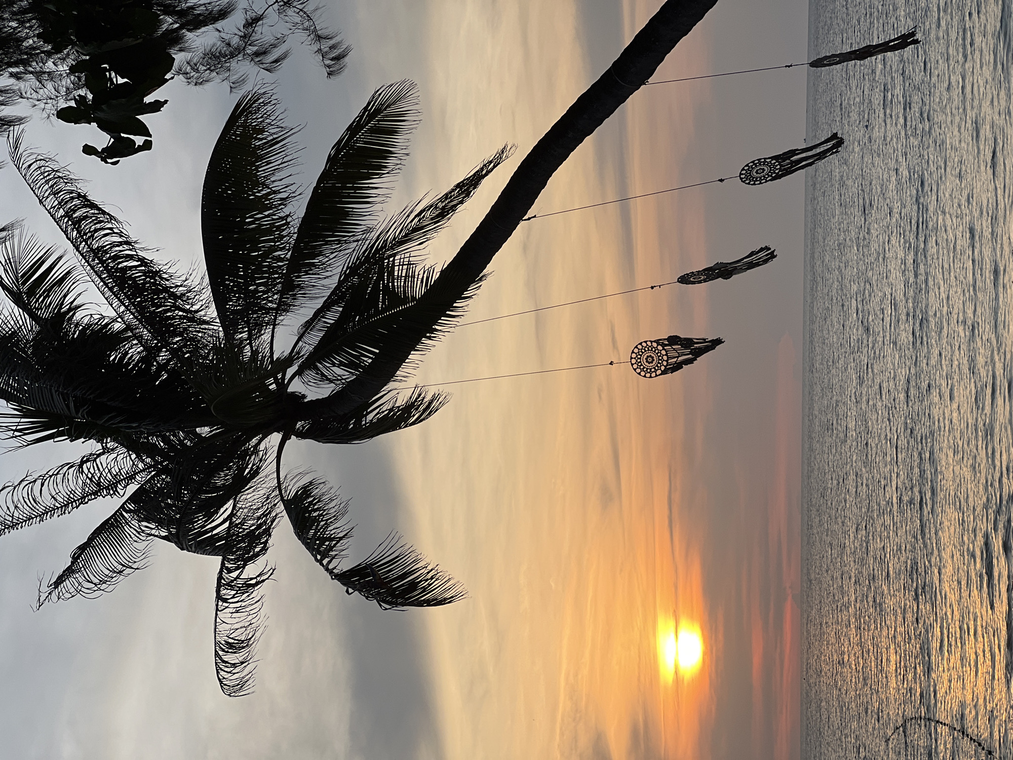 Sunset beach scene with dreamcatchers captured by witnesses