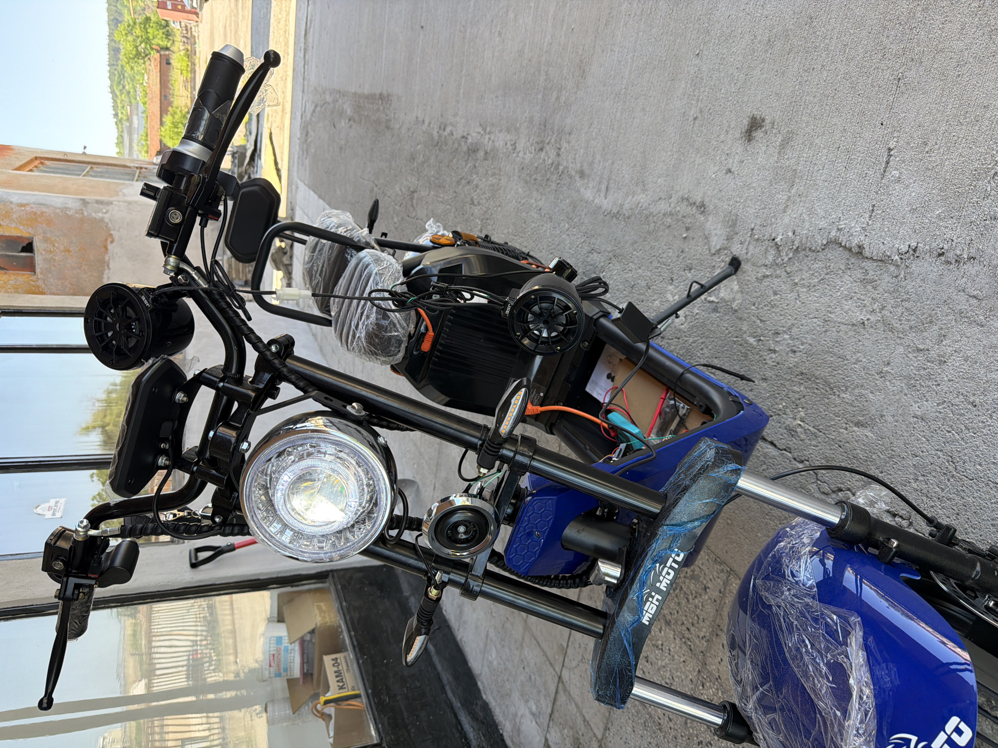 Morning urban scenes captured: electric scooters, cat, vehicles, wildlife