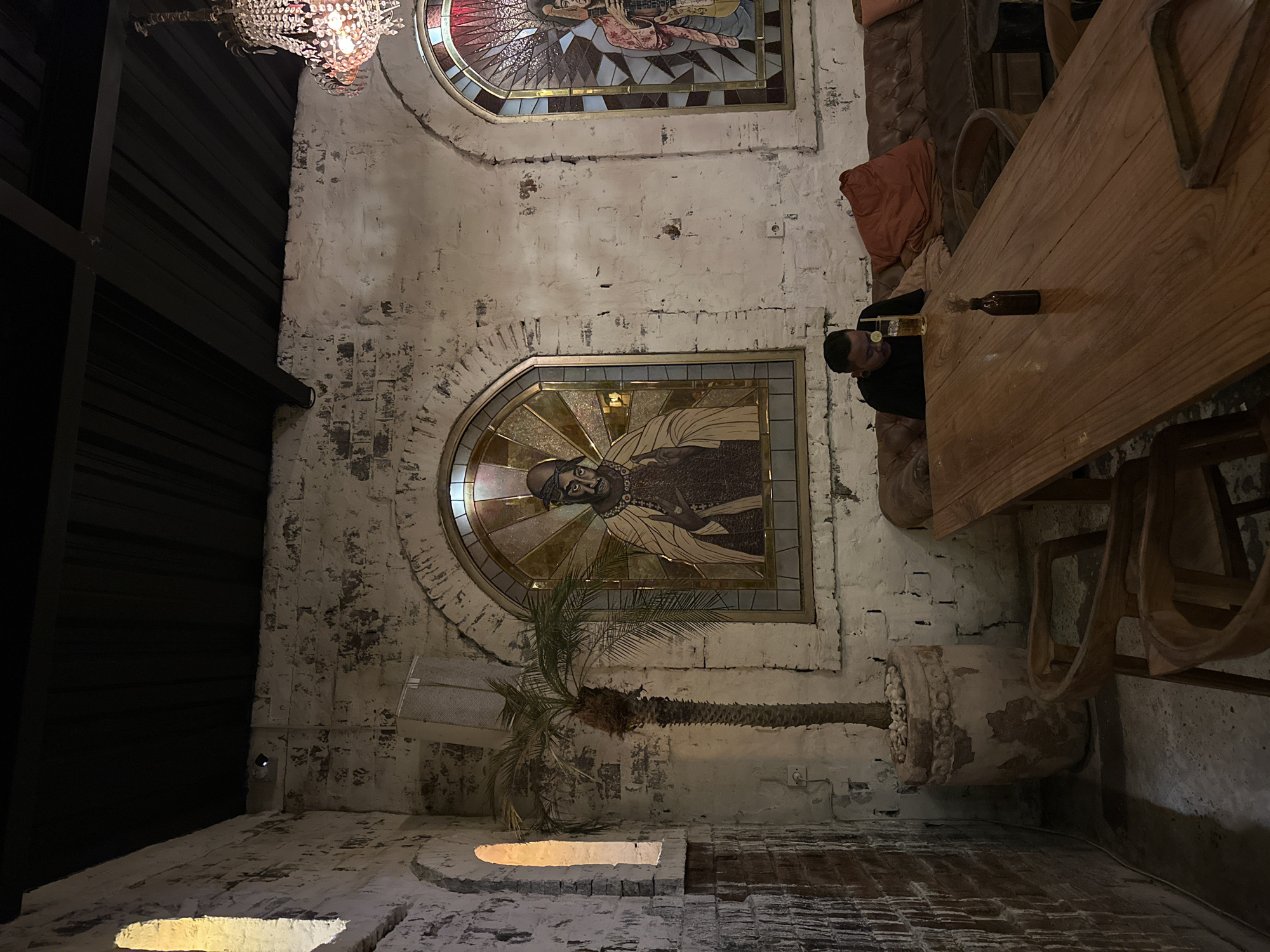Artistic restaurant venue documented by witnesses showcasing unique decor