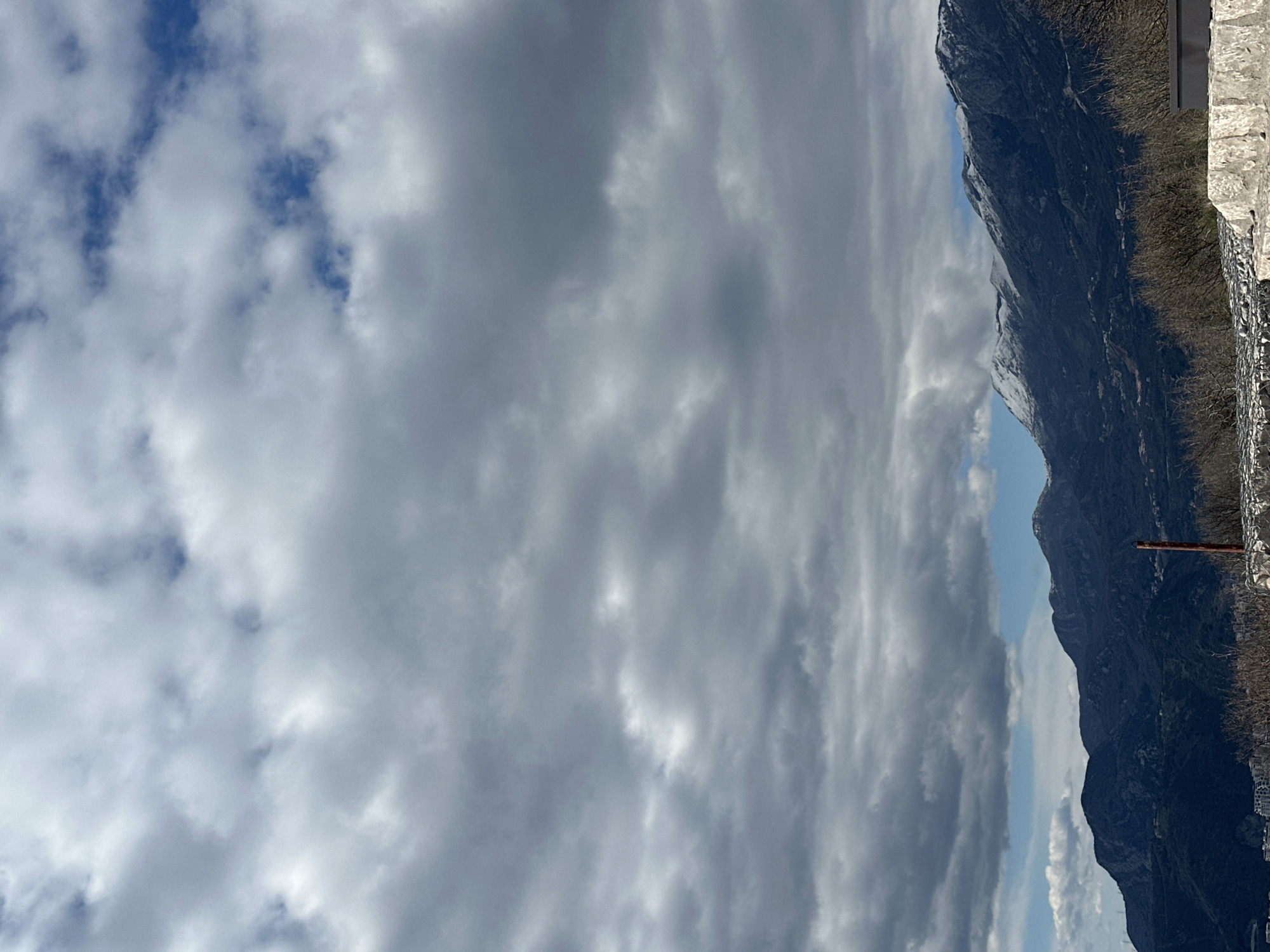 Cloudy mountain landscape photographed in Montenegro
