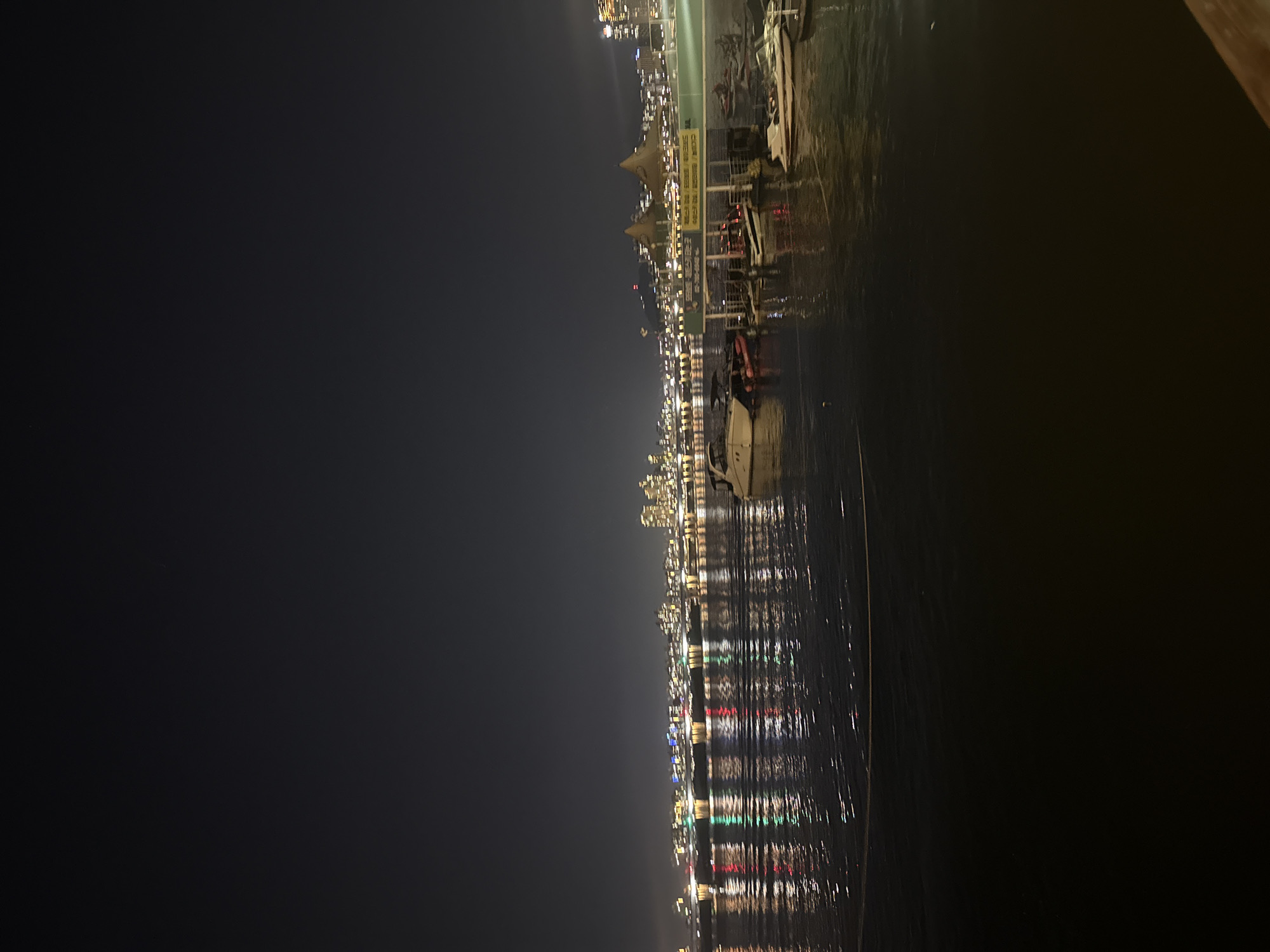 Seoul Han River nighttime scenes with holiday lights captured