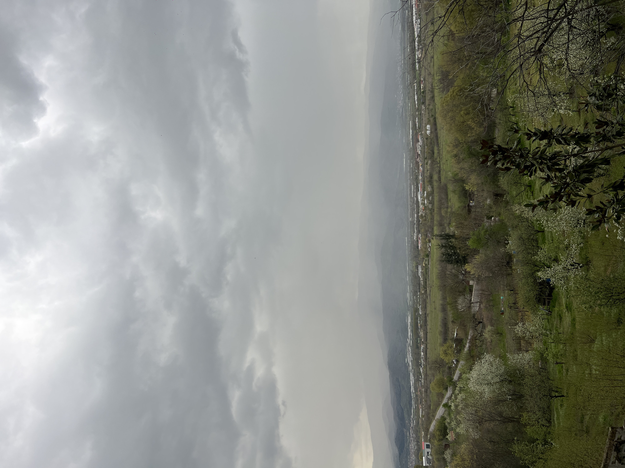 Overcast skies documented over Petrich valley in Bulgaria