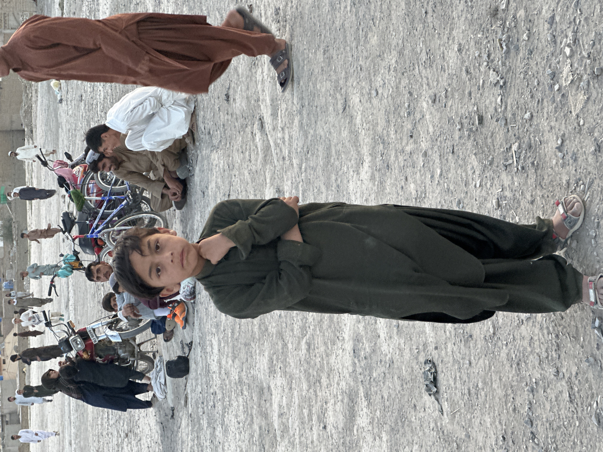 People gather in public space in Quetta, Pakistan