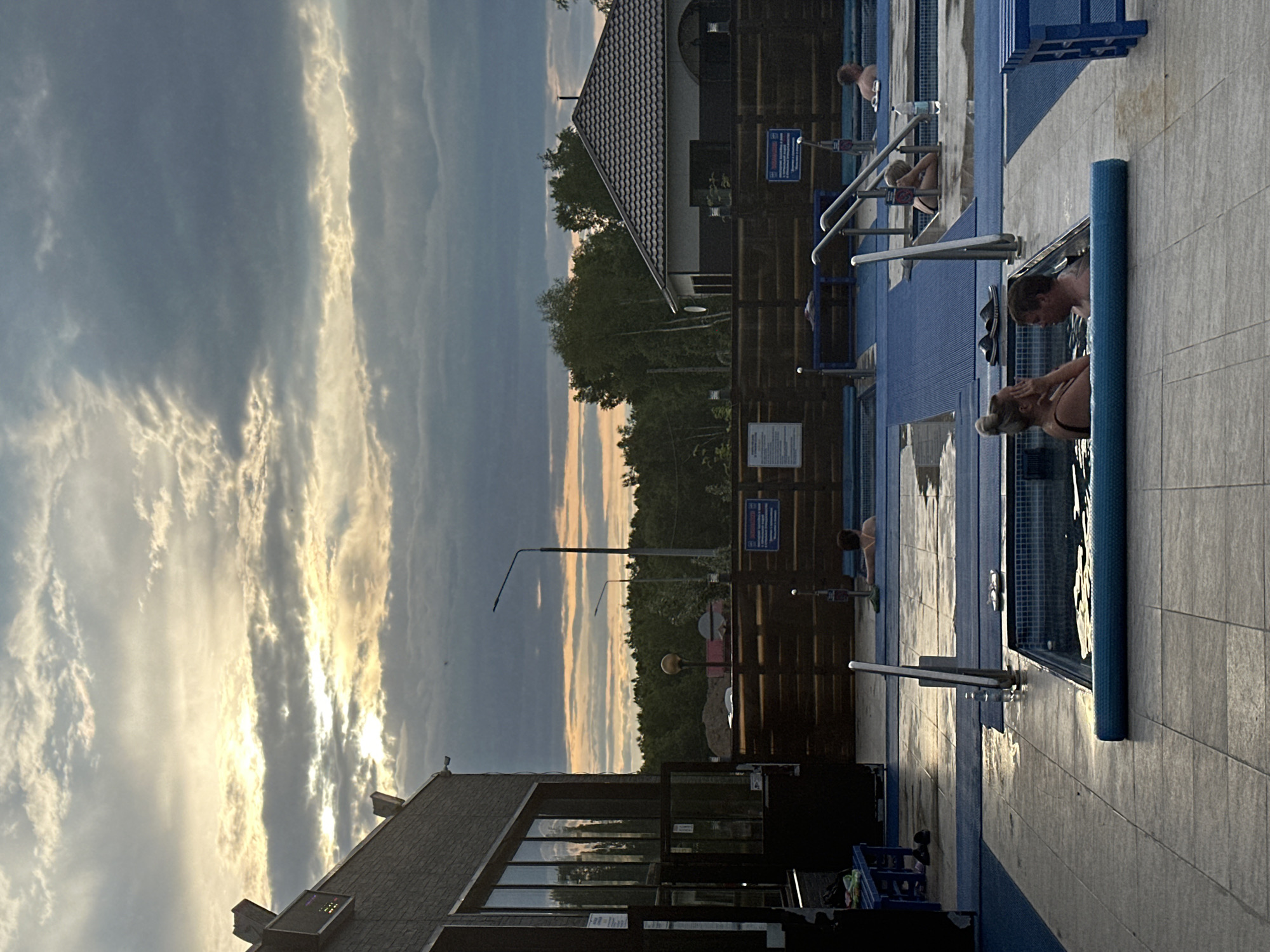 Relaxing at a Kamchatka hot spring with a volcano backdrop
