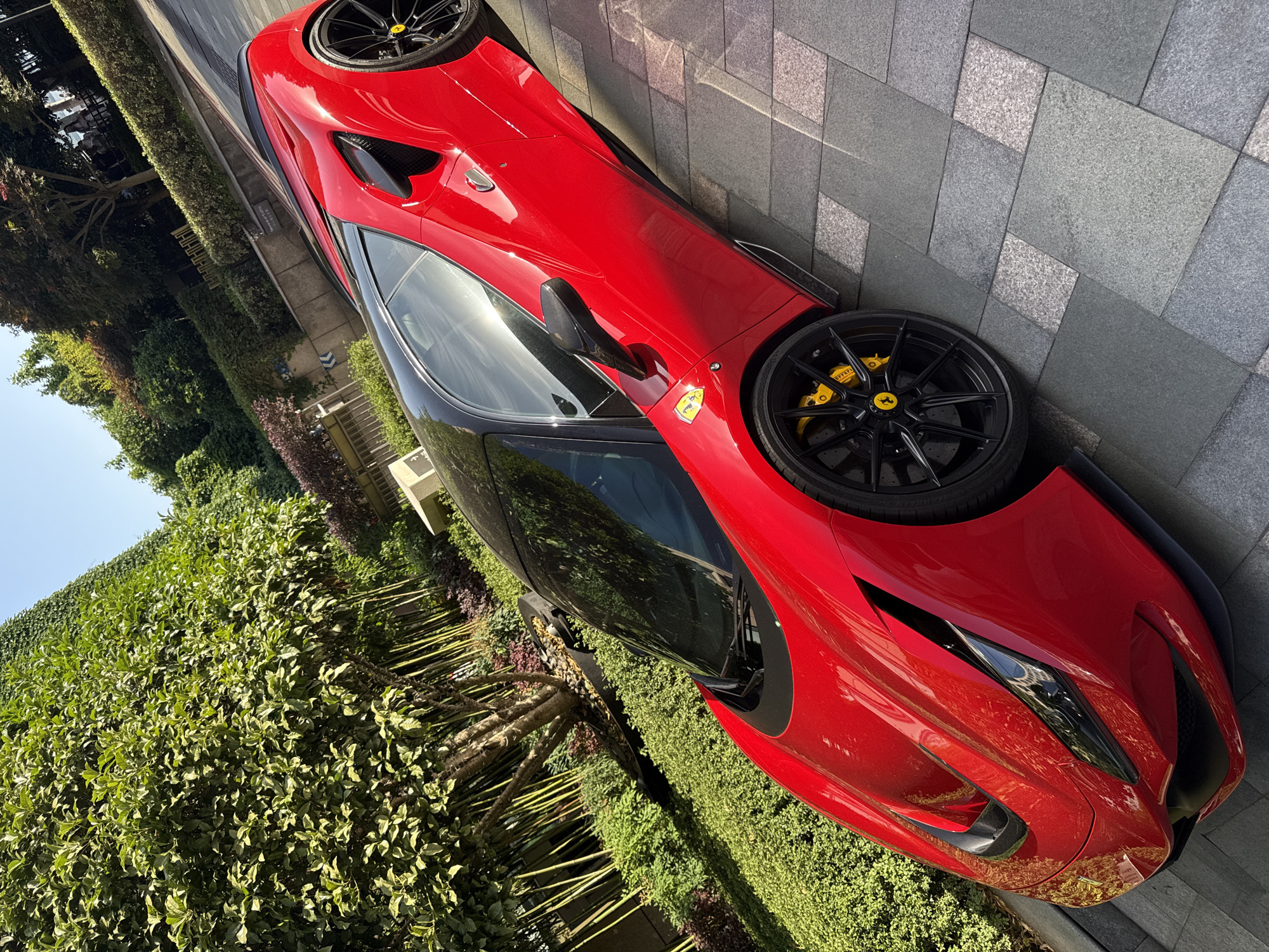 Morning scenes from Shangcheng District: Ferrari, market, trees, lakeside shops