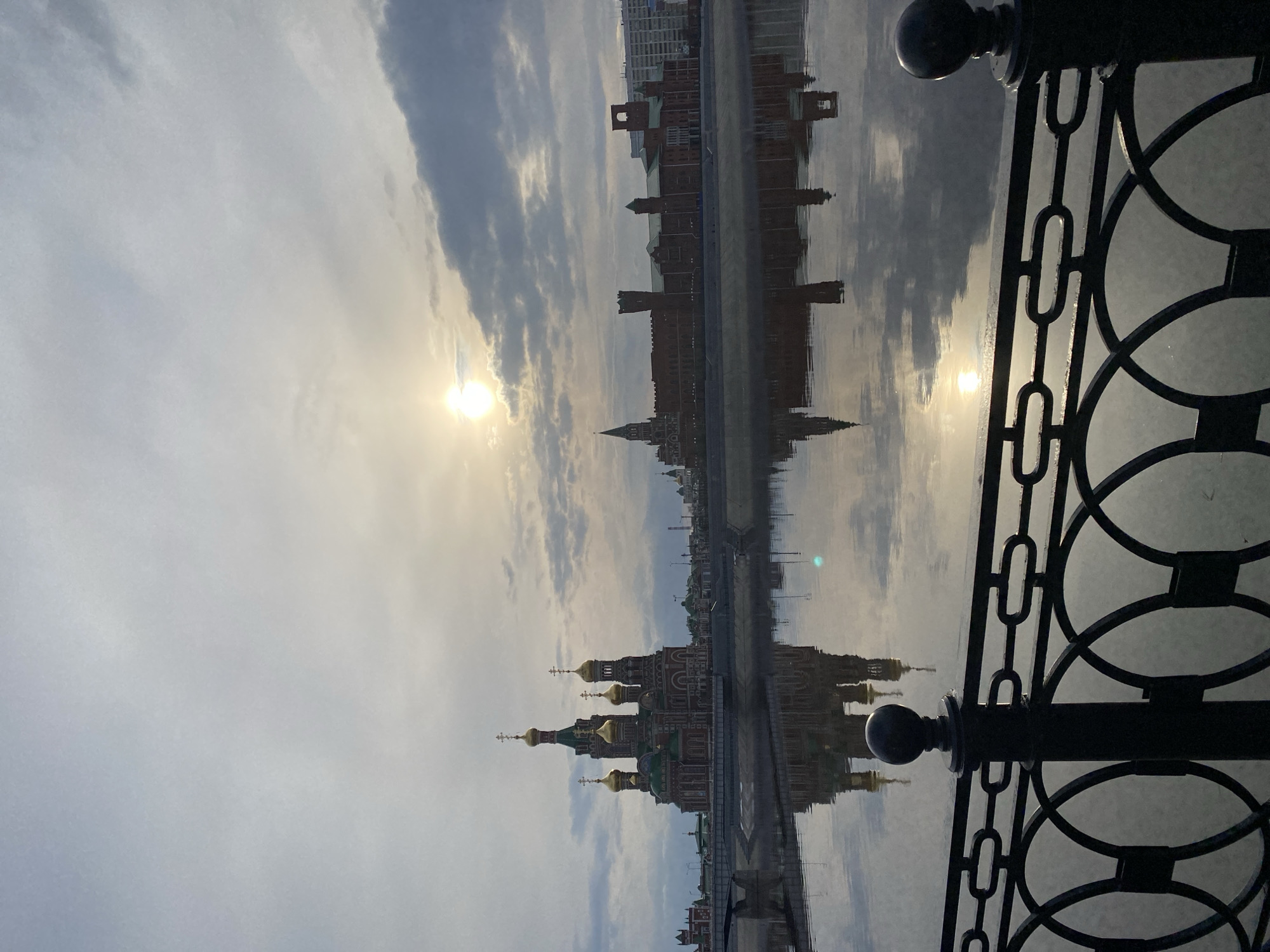 Serene cityscape captured in Yoshkar-Ola under partly cloudy skies